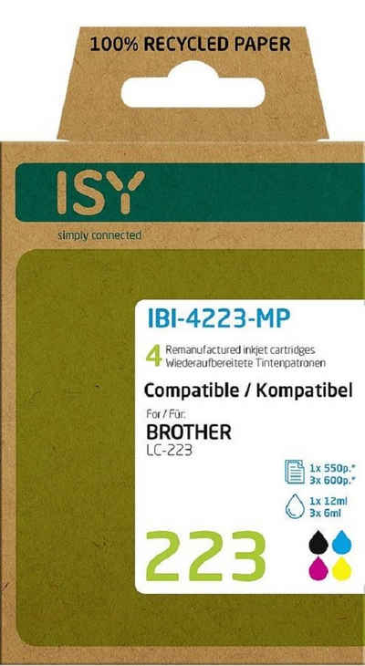 ISY Multipack 4 Brother LC223 (BK/C/M/Y) Nachfülltinte (x)