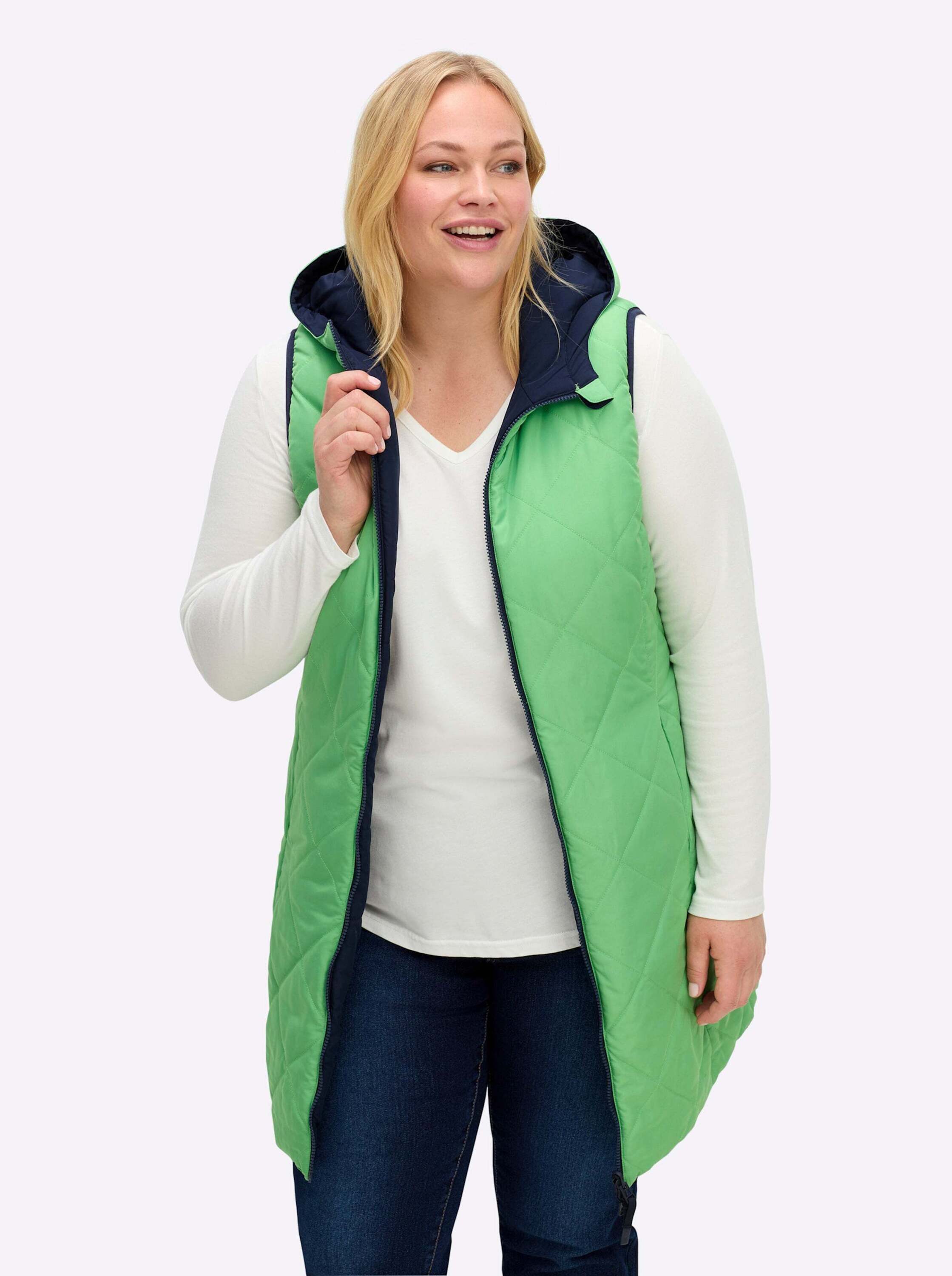 Sheego Jerseyweste Wendeweste günstig online kaufen