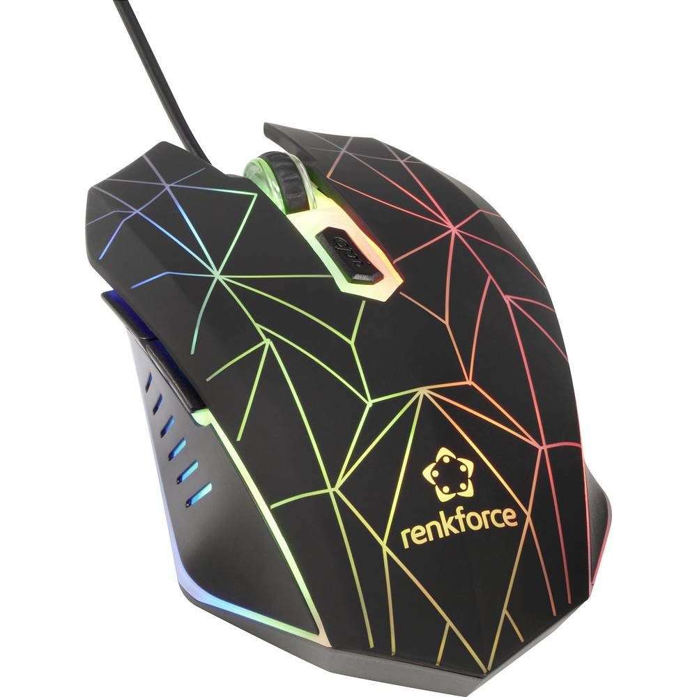 Renkforce Ergonomische kabelgebundene USB-Gaming-Maus RF-4746664 Mäuse (Beleuchtet) – Bild 4 von 5