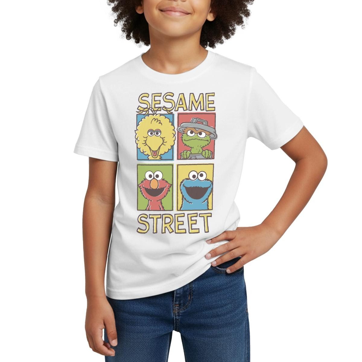 T-Shirt Sesamstraße Bibo, Oscar, Elmo, Krümelmonster Kinder T-Shirt