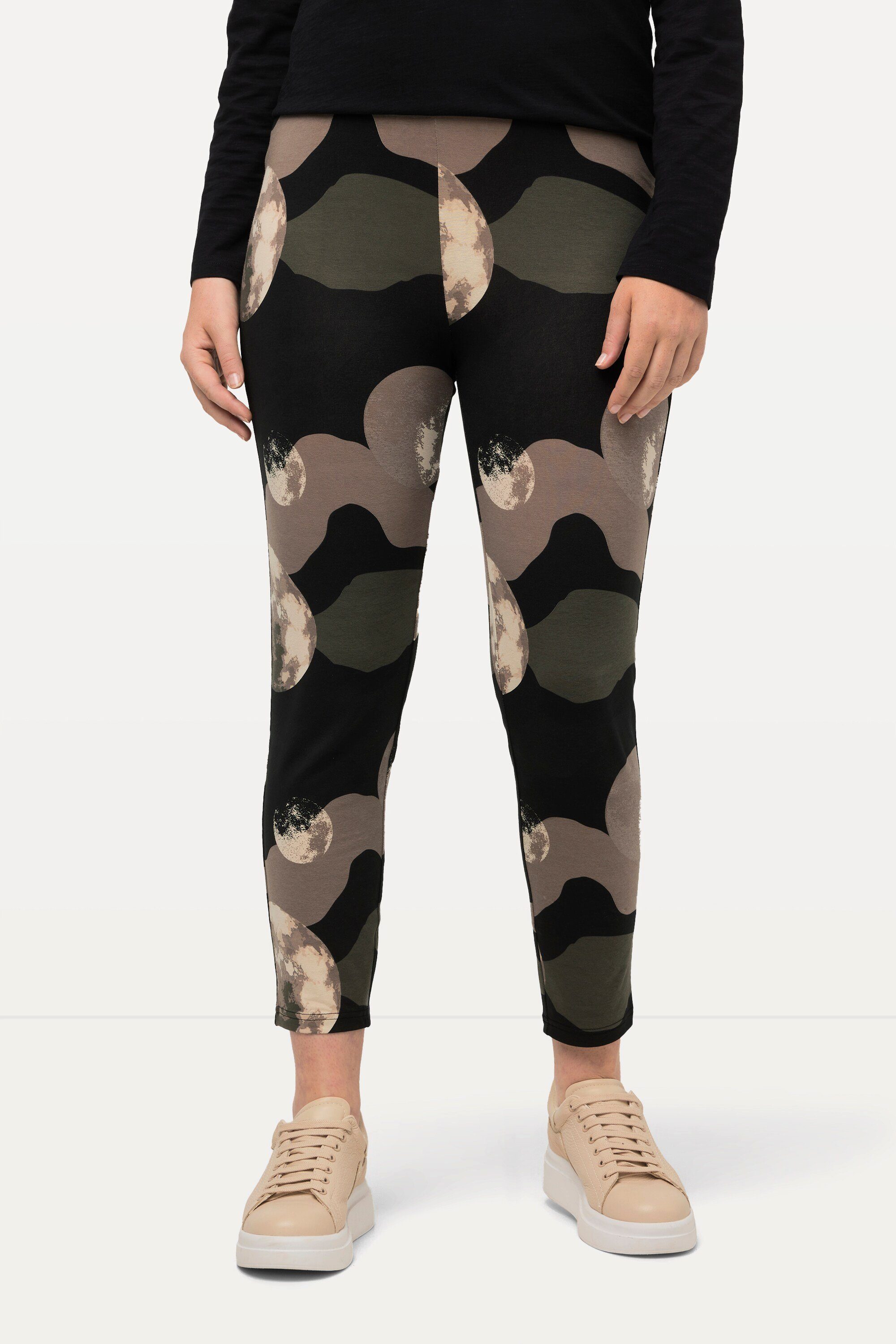 Ulla Popken Lederimitathose Leggings Monde schmales Bein Biobaumwolle