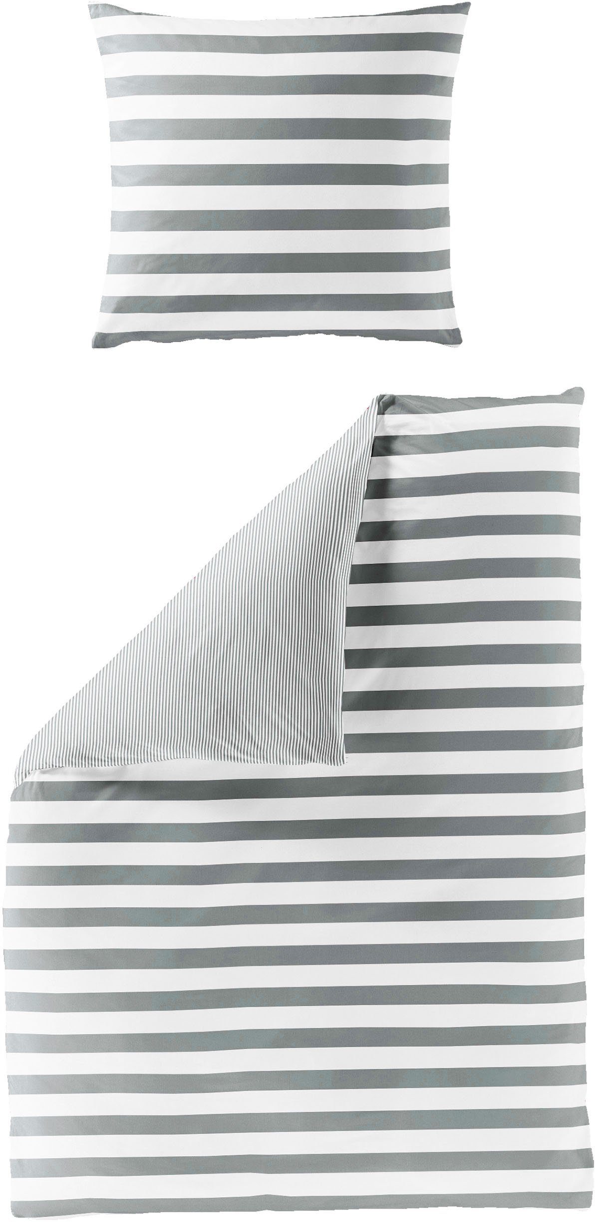 BIERBAUM Bettwäsche Modern Stripes, Mako-Satin, 2 günstig online kaufen