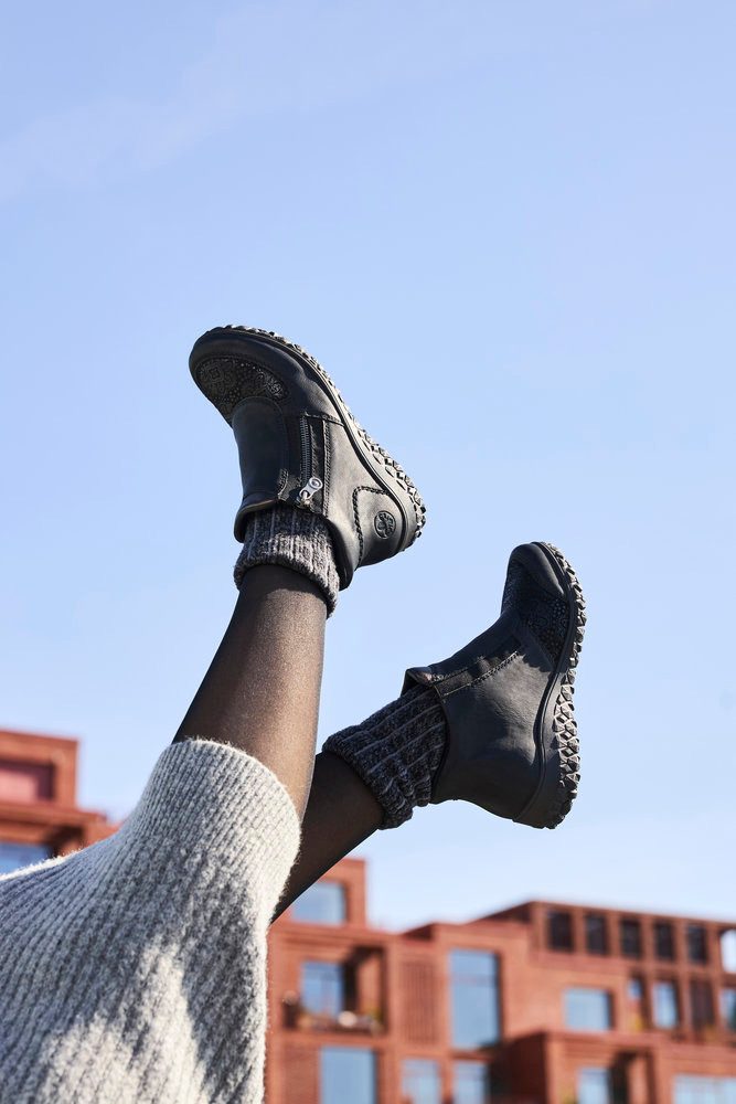 Rieker Ready2GO Schlupfboots Stiefelette, Casual-Boots, Profilsohle, mit se günstig online kaufen