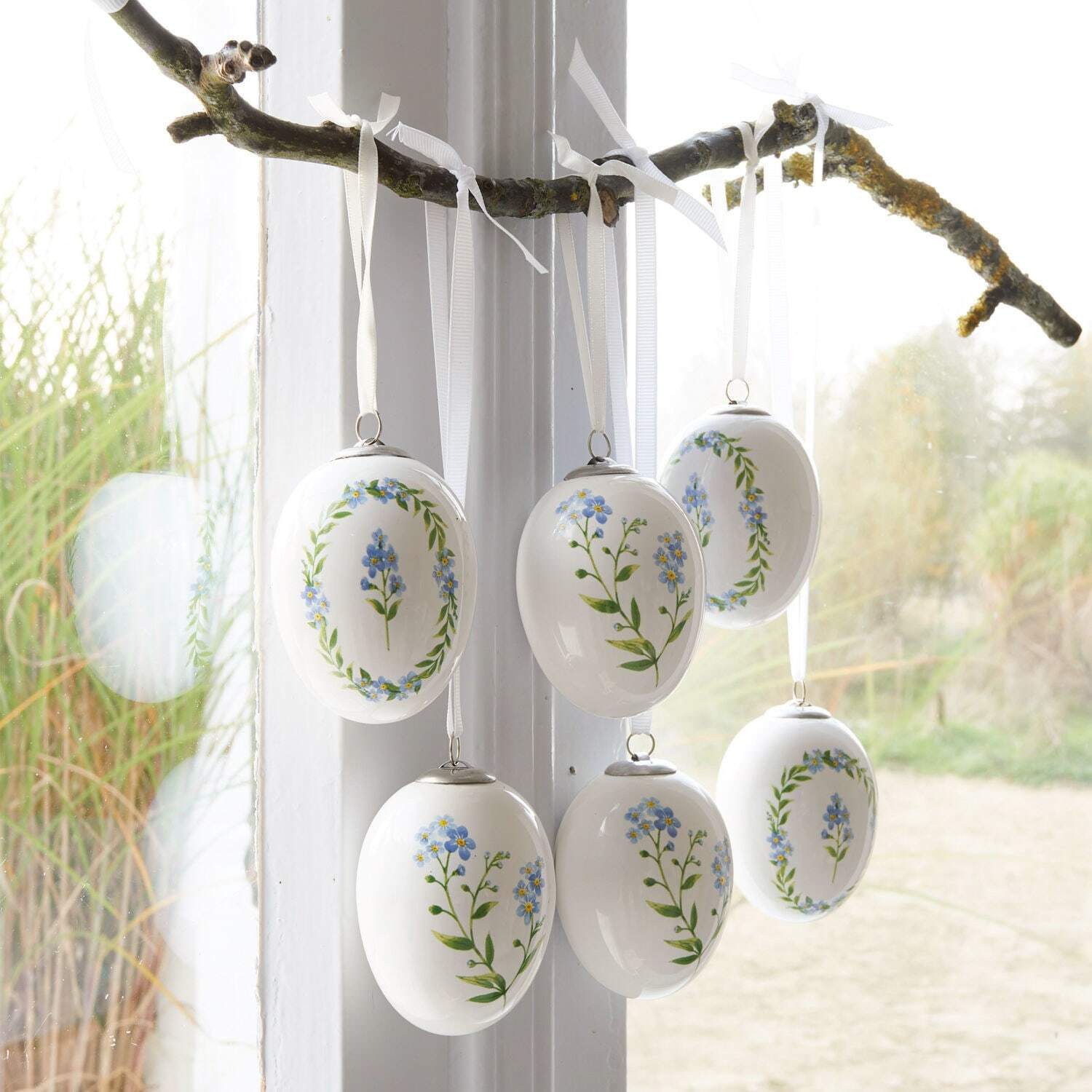 Mirabeau Osterei Osterei 6er Set Fierolla weiß/blau