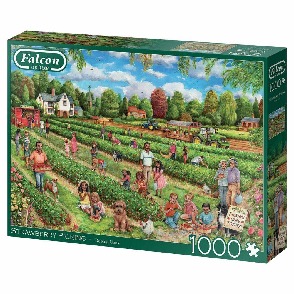 Teile, 1000 Falcon 1000 Puzzle Spiele Puzzleteile Jumbo Strawberry Picking