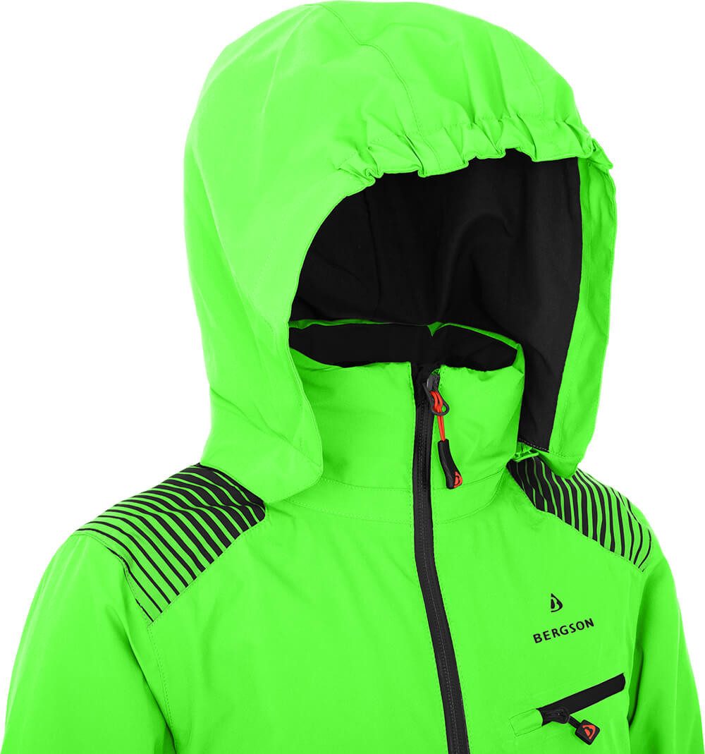 Bergson Skijacke VEIKO Kinder Skijacke, warm, funktional und stylisch, Normalgrößen, Gecko g