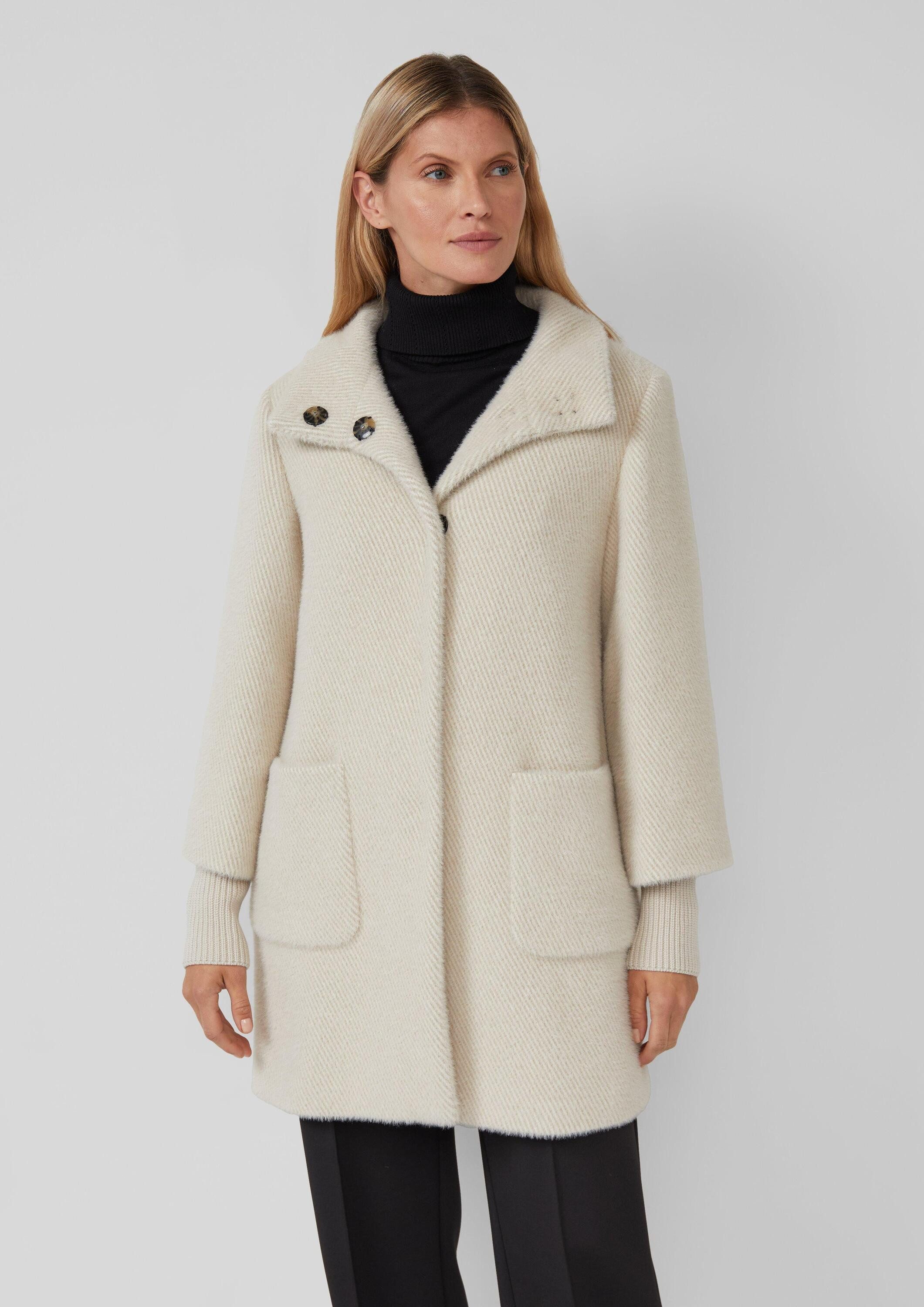 s.Oliver Funktionsmantel Outdoor-Mantel Flauschiger Mantel mit Stehkragen u günstig online kaufen