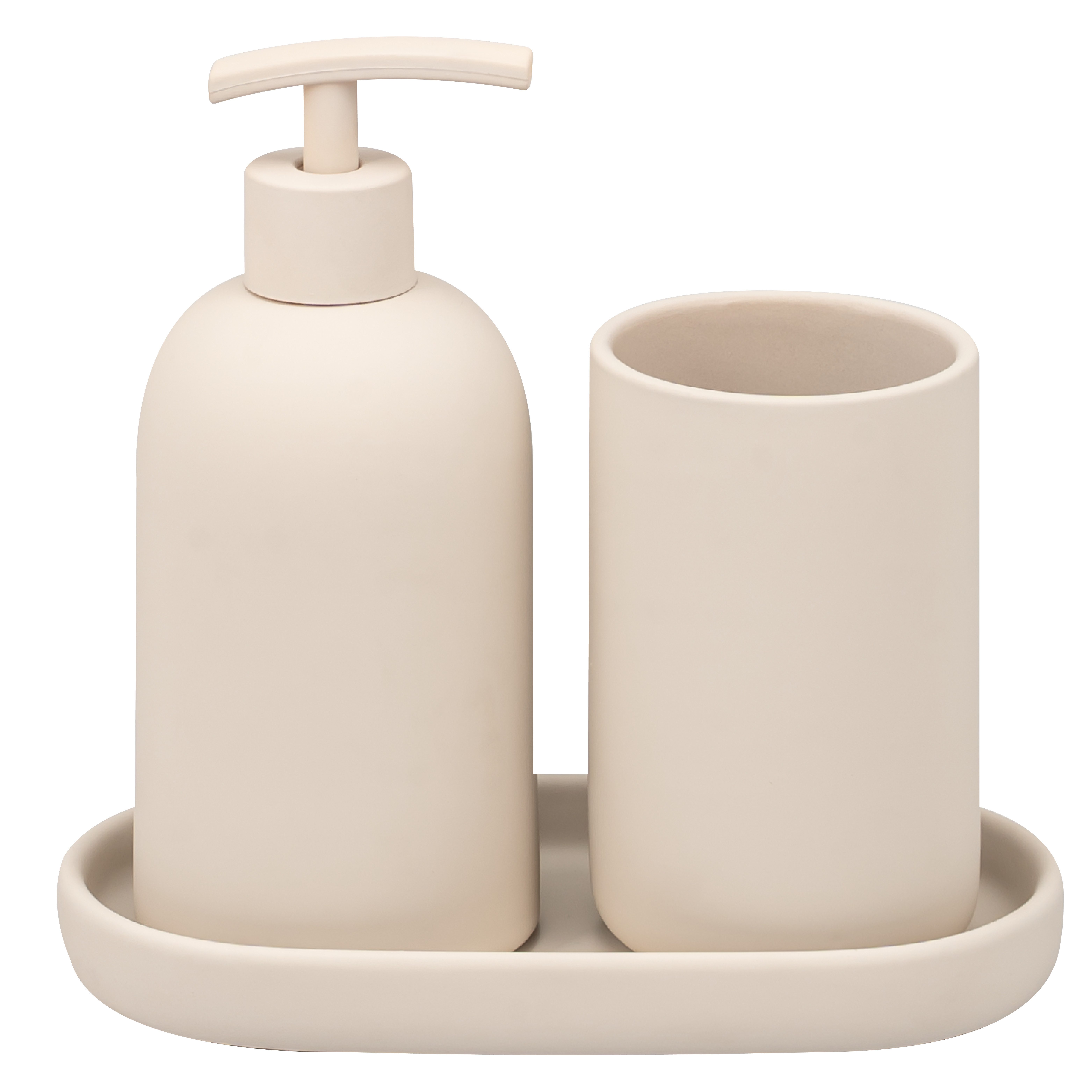 eluno Badaccessoire-Set CERANO 3tlg. Keramik, 3 tlg.
