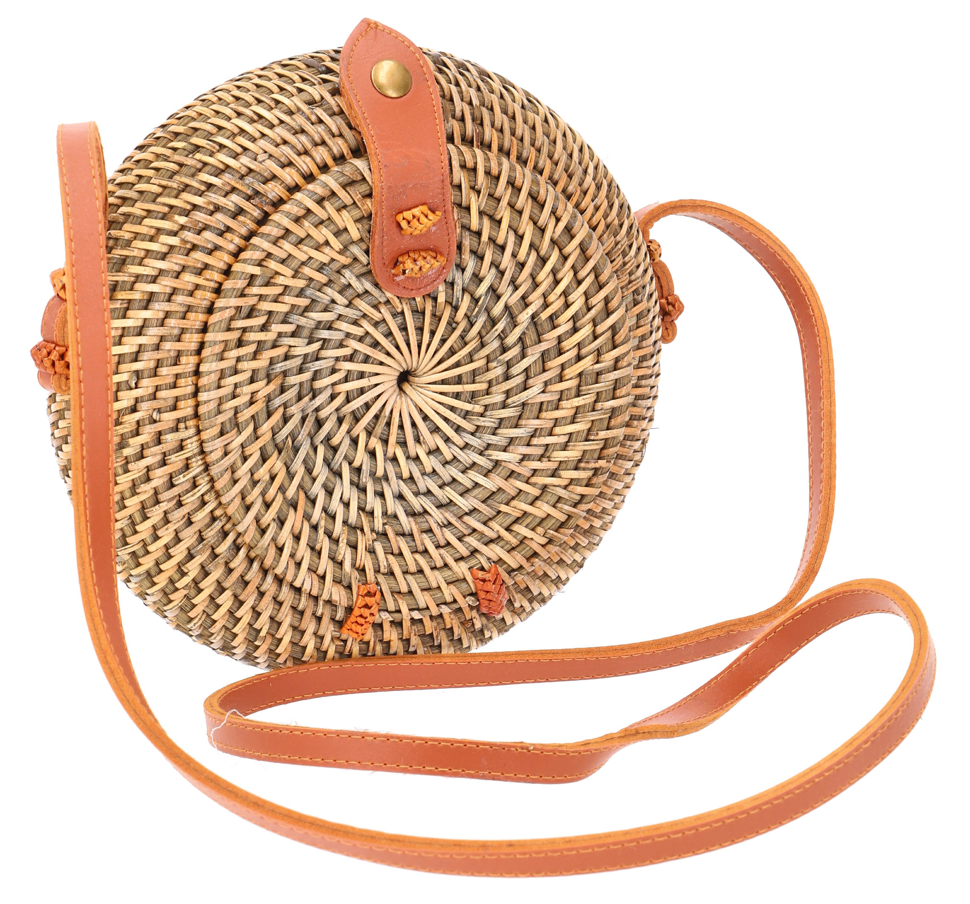 Guru-Shop Korbtasche Geflochtene Handtasche, Korbtasche,..