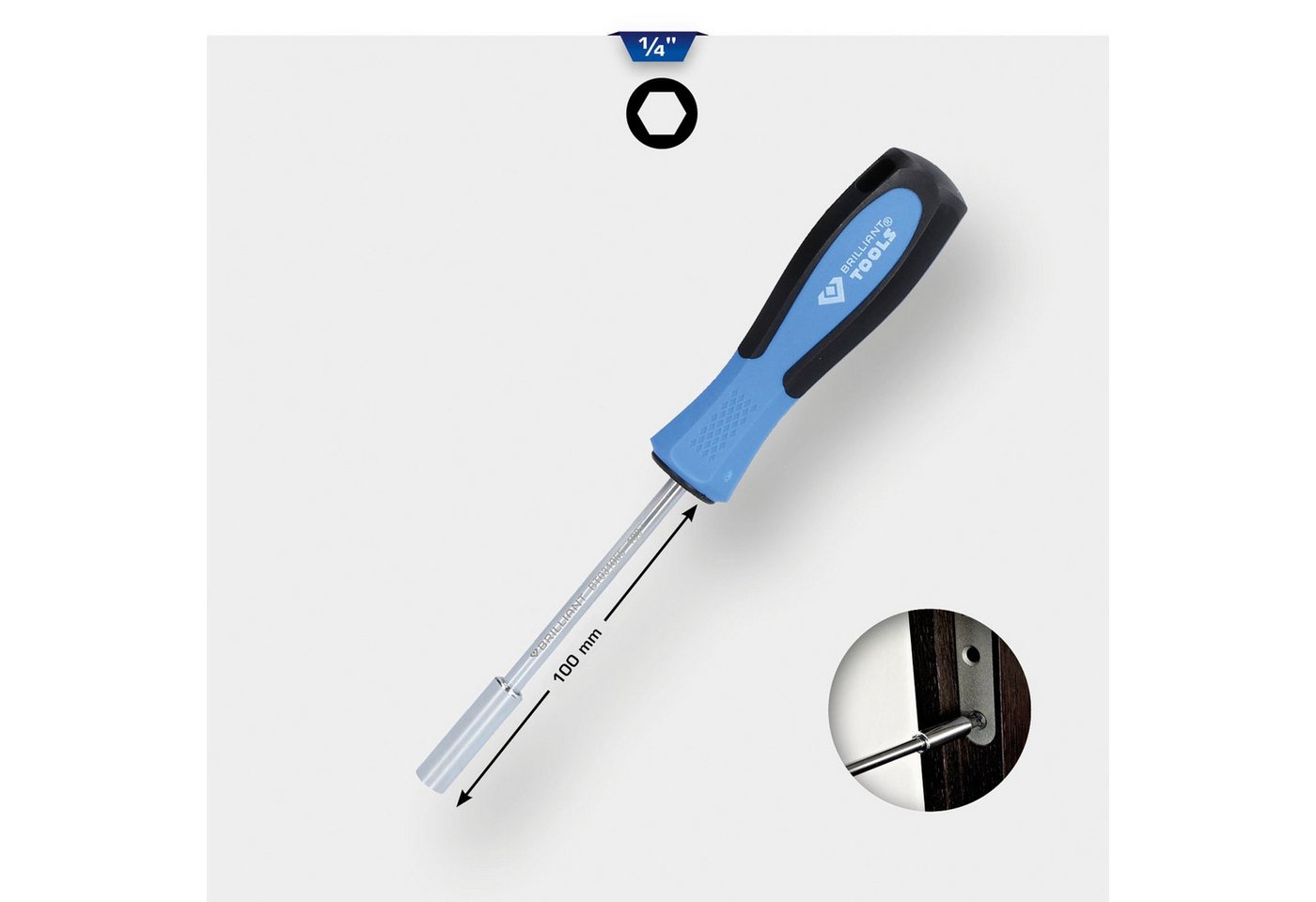 Thumbnail - Brilliant Tools Schraubendreher BRILLIANT TOOLS 1/4" Bit-Schraubendreher - BT031055