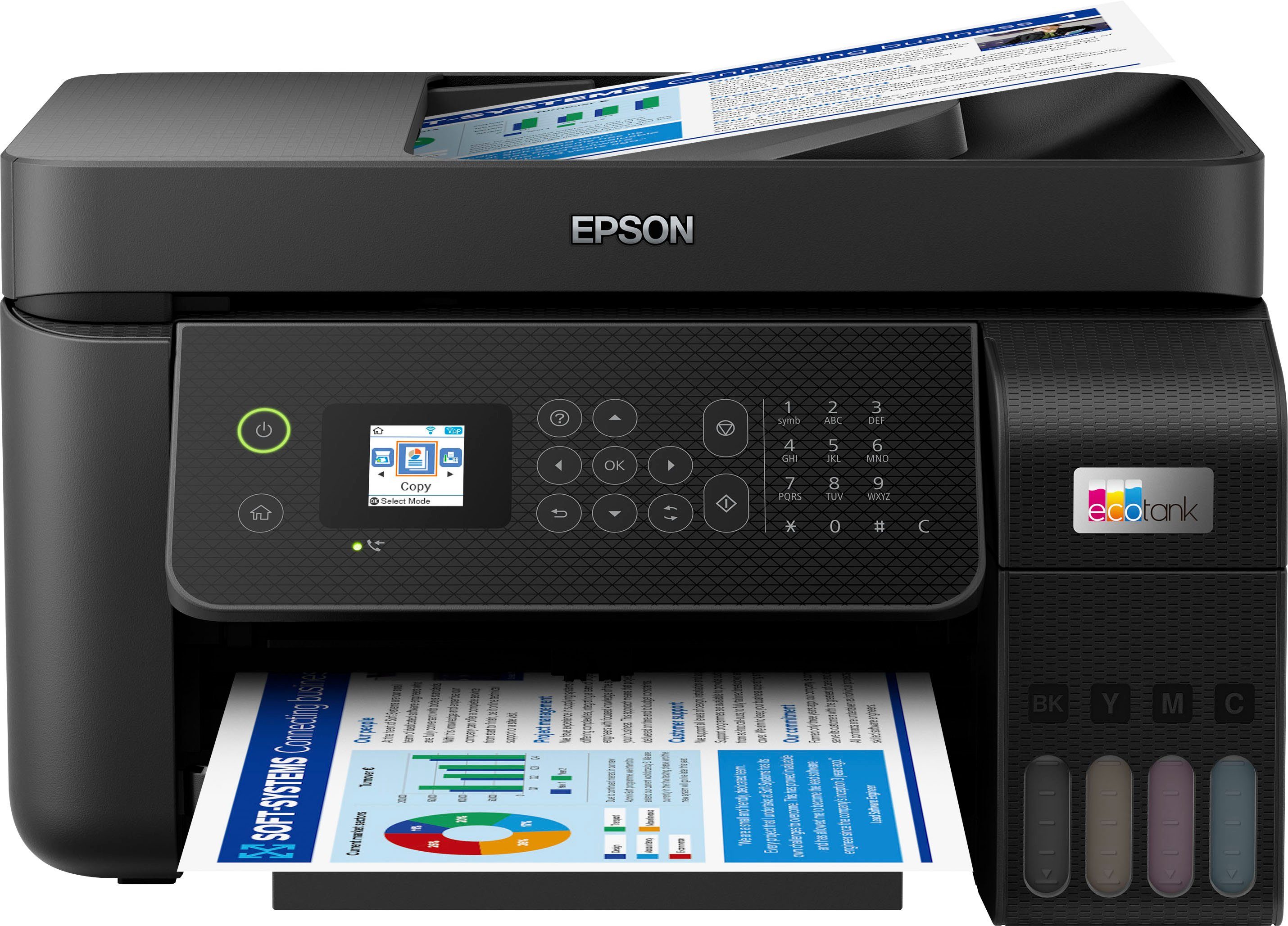 Epson EcoTank ET-4800 Multifunktionsdrucker, (LAN (Ethernet), WLAN (Wi-Fi),  Wi-Fi Direct)