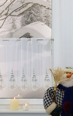 Scheibengardine Weihnachtsbaum, Plauener Spitze®, (1 St), transparent, HxB 30x49.5cm