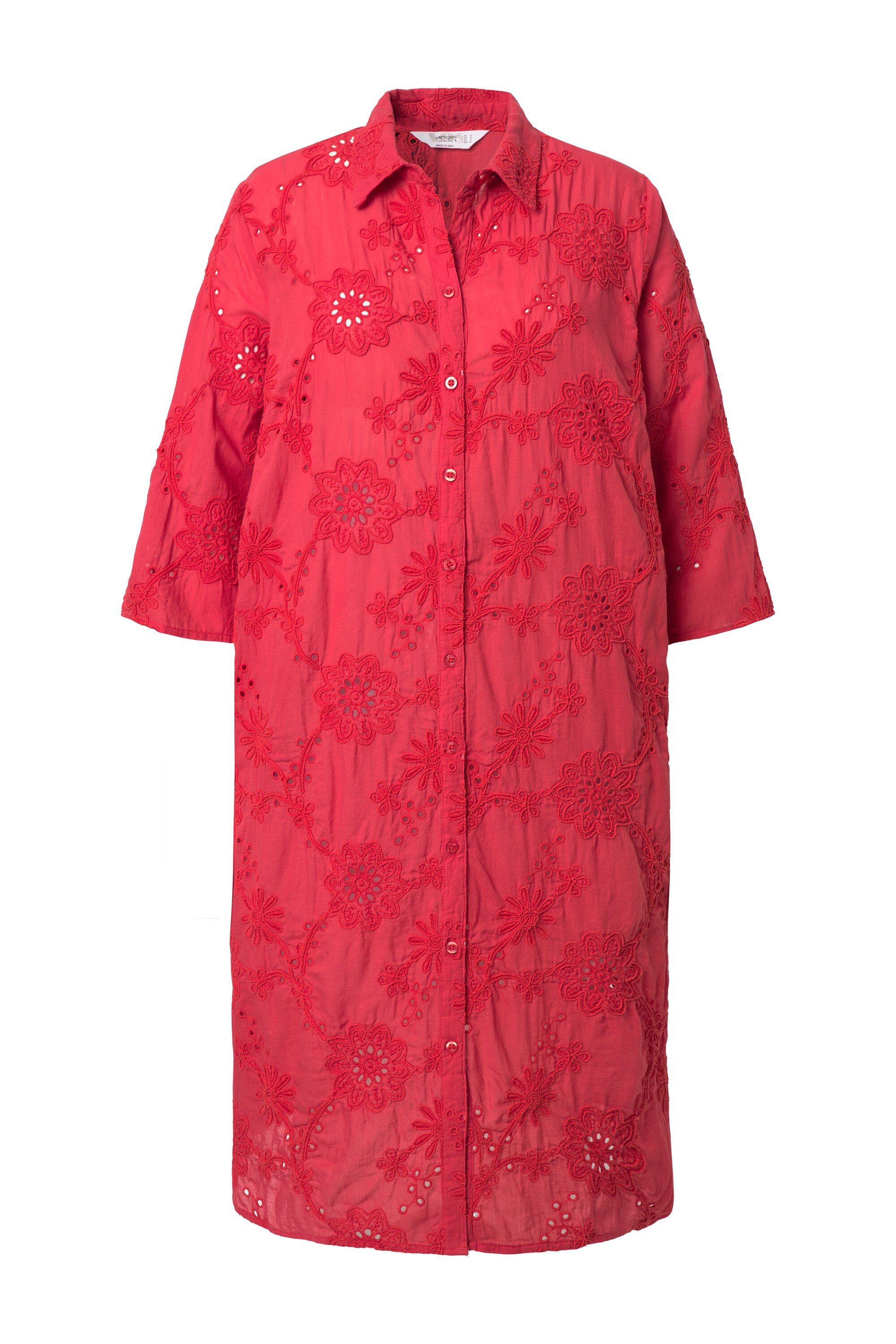 Angel of Style Jerseykleid Hemdblusenkleid A-Linie Lochstickerei günstig online kaufen