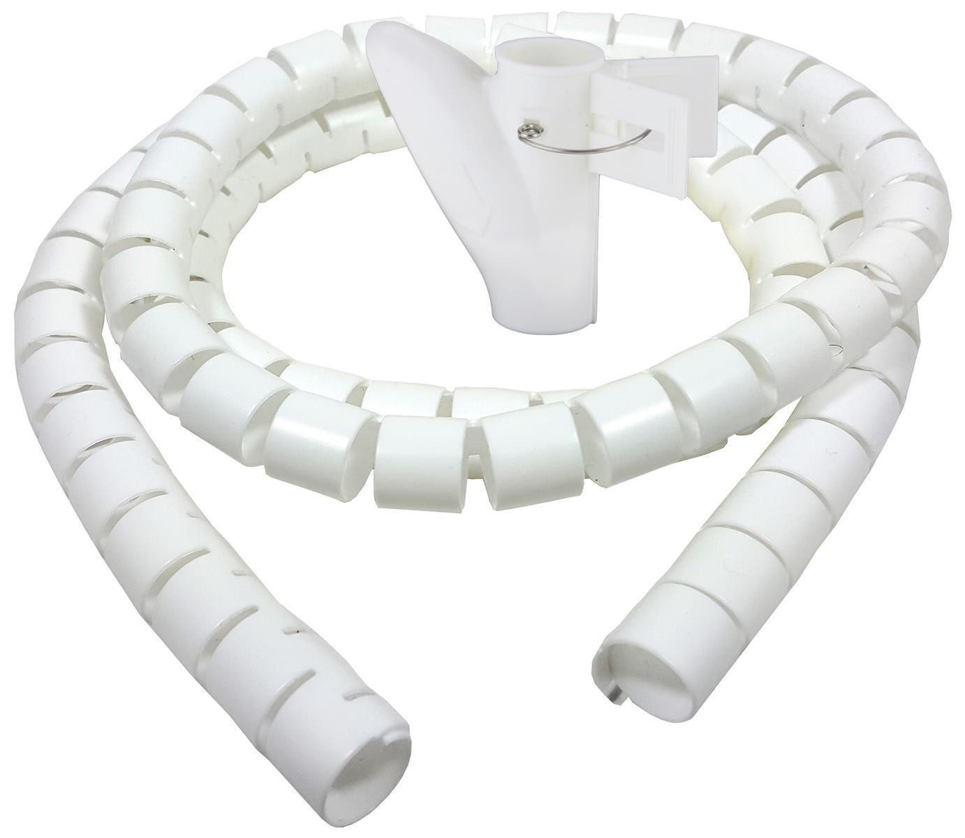 Bambelaa! Kabelkanal Kabelschlauch Kabelkanal Kürzbar Kabelorgansiation 30mm x 1,5m Weiß