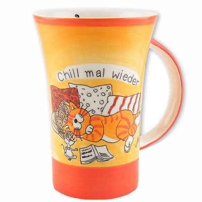 Mila Becher Mila Keramik Coffee Pot Oommh Katze Chill mal wieder, Keramik