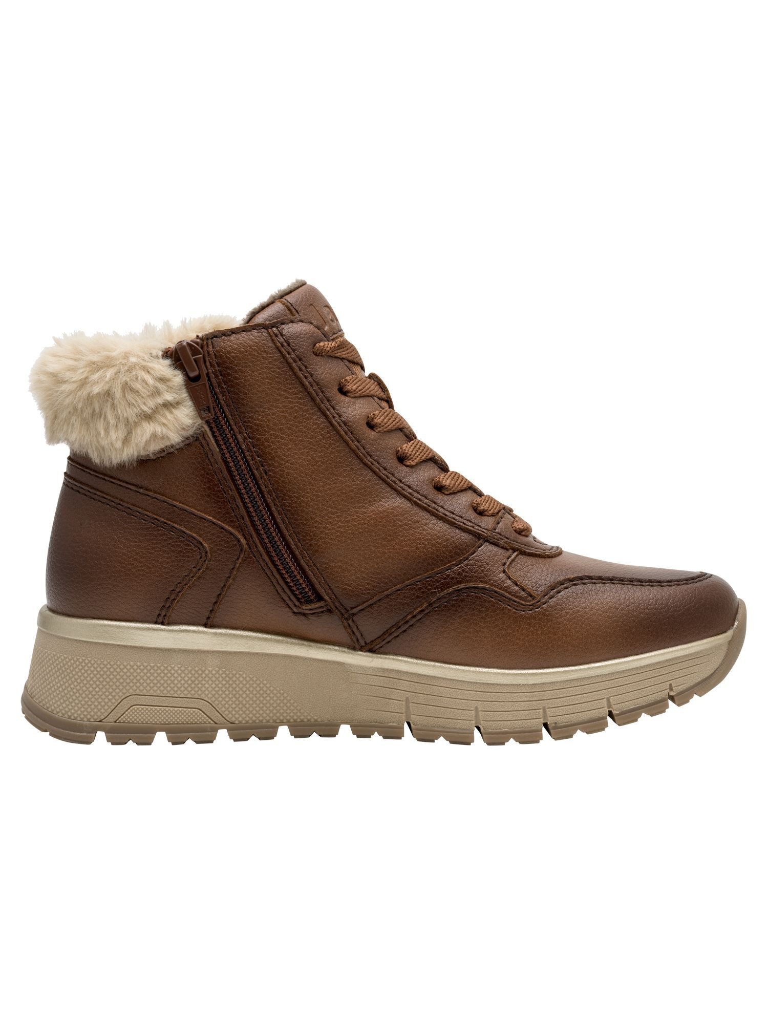 Jana Tex, Removable Sock, Vegan, Mehrweite mit Absatz Schnürstiefelette Tex