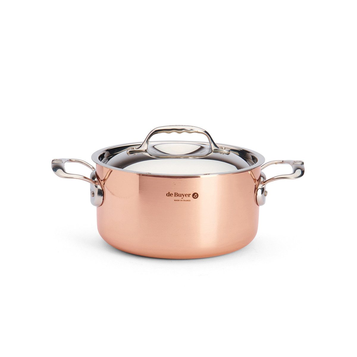 de Buyer Bräter Prima Matera, Kupfer-Bratentopf 20 cm / 3,3 L induktionsgeeignet -