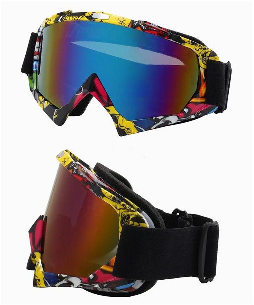 Skibrille winddichte Skibrille Outdoor-Sportarten Blau Rouemi Skibrille für Erwachsene, für