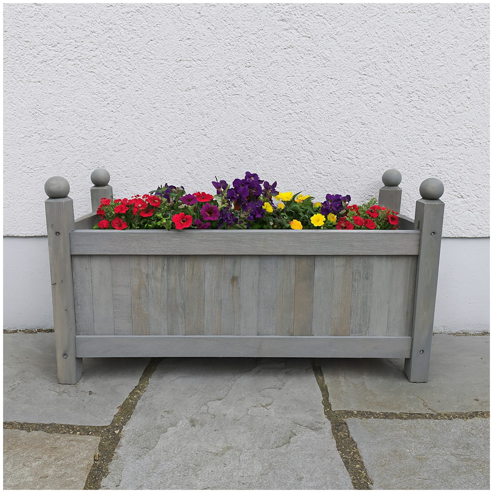 HTI-Living Pflanzkübel Holz-Pflanzkasten in Grau (Stück, 1 St., 1 Blumenkas günstig online kaufen