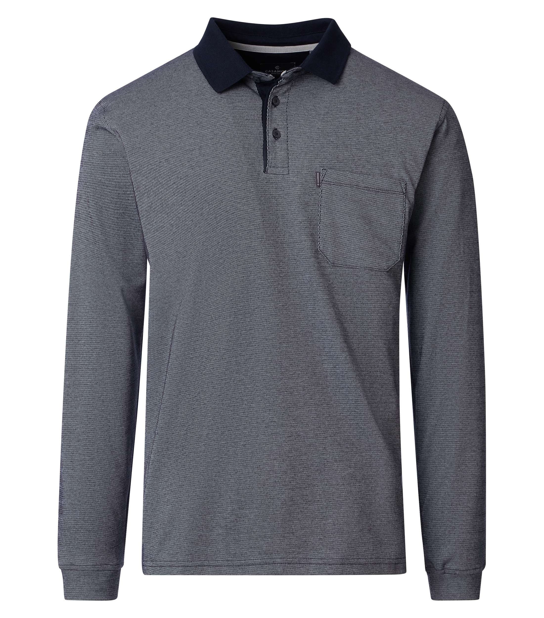 CASAMODA Langarm-Poloshirt CASAMODA Polo-Shirt Langarm uni