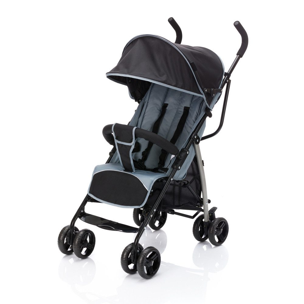 Kombi-Kinderwagen Liegebuggy Glider - schwarz/hellgrau