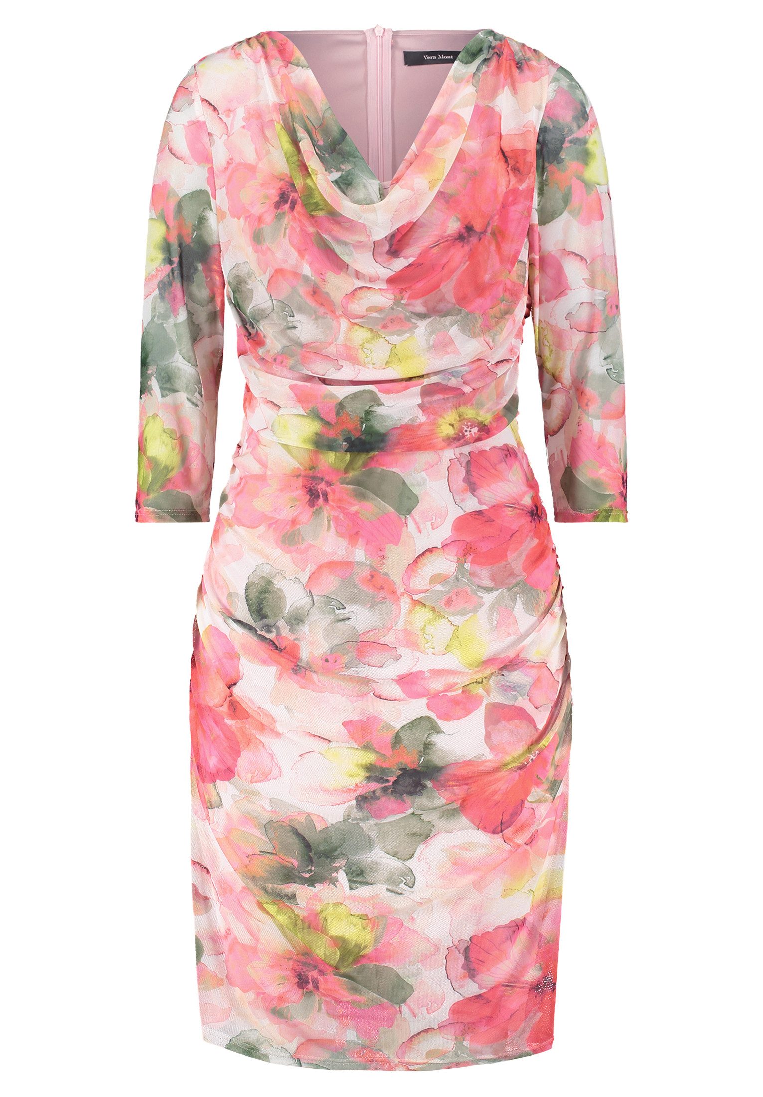 Vera Mont Etuikleid Damen mit Blumenprint Raffung