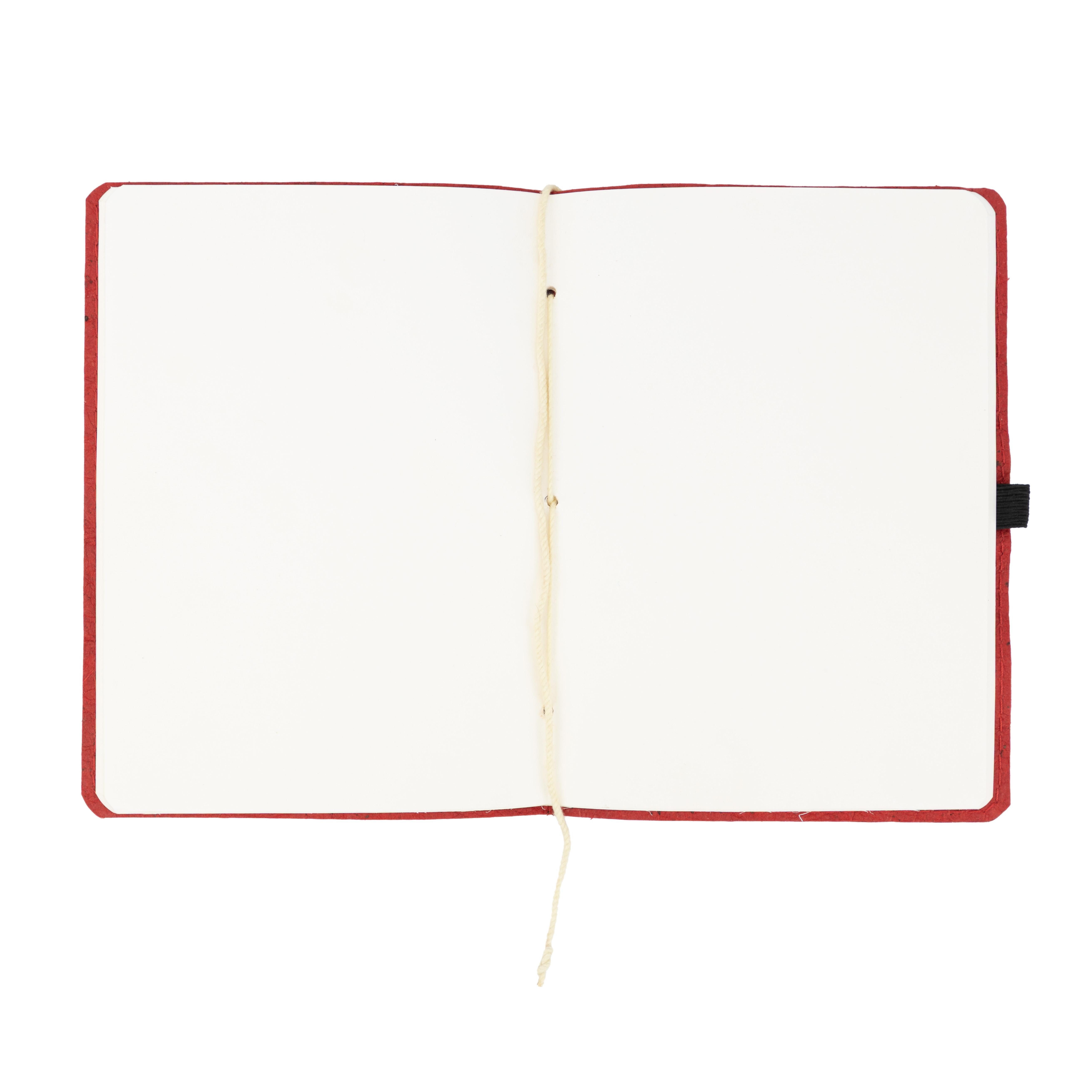 El Puente Notizbuch Notizbuch mit handgeschöpftem Papier in Rot, Handmade, Handmade