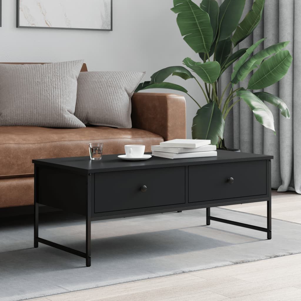 vidaXL Couchtisch Couchtisch Schwarz 101x49x39,5 cm günstig online kaufen