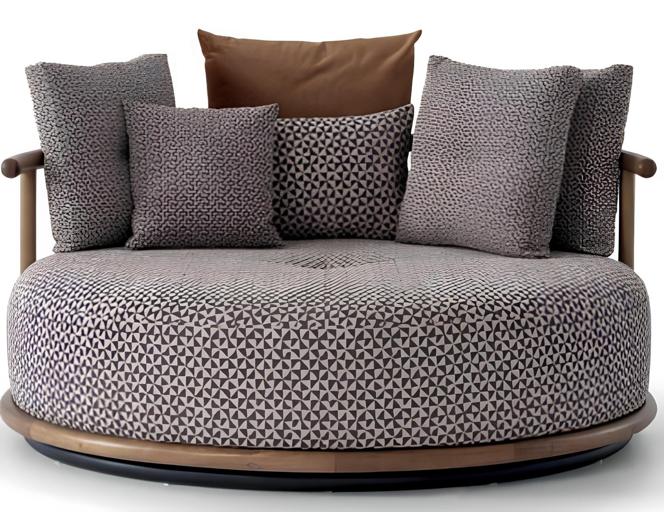 Xlmoebel 2-Sitzer Luxus-Rundsofa in elegantem Design für stilvolles Wohnen, 1 Teile, Hergestellt in Europa