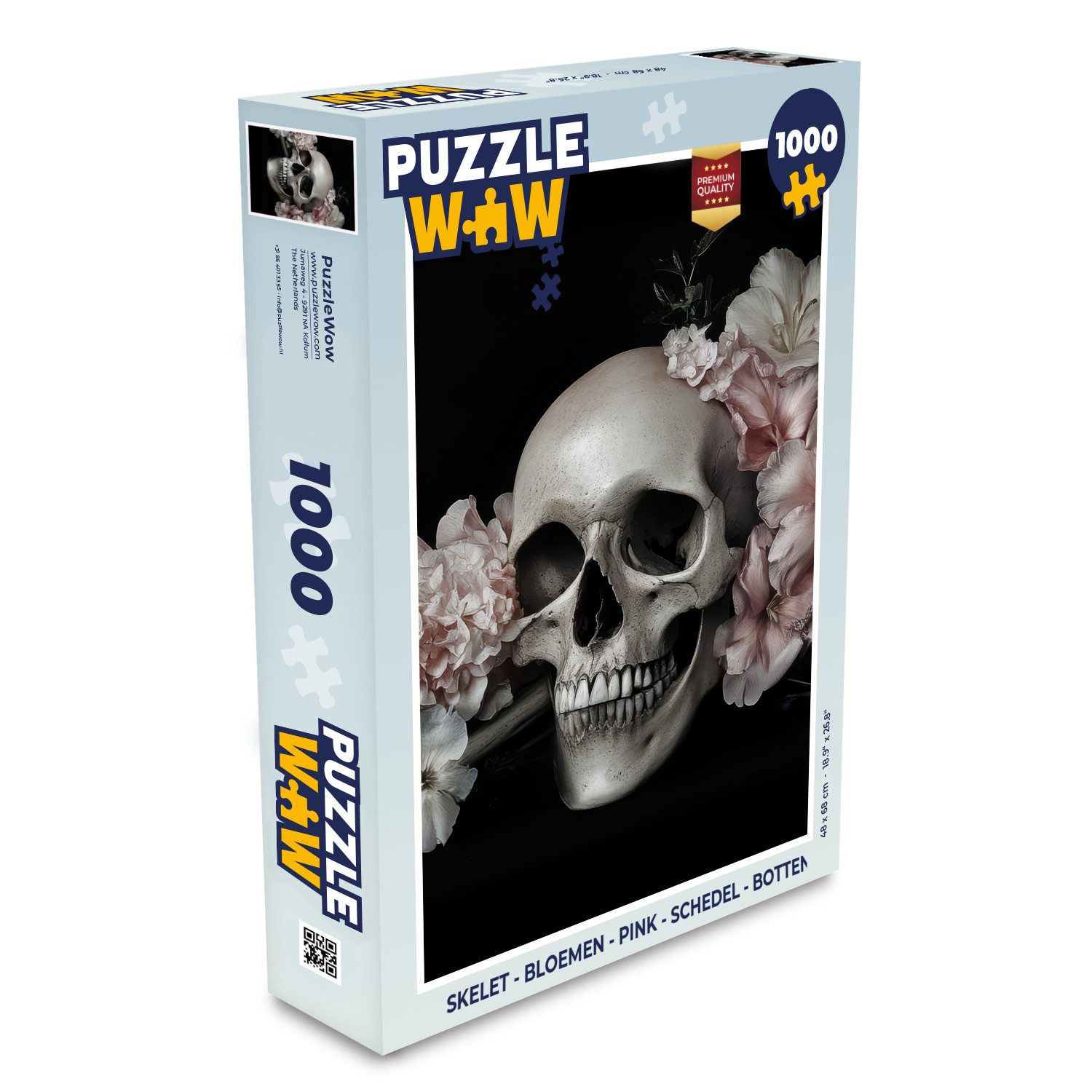 MuchoWow Puzzle Skelett - Blumen - günstig online kaufen