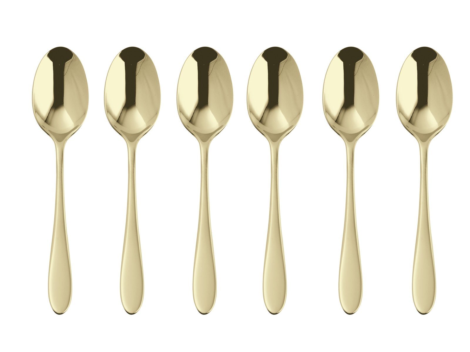 sambonet Besteck-Set Velvet Edelst./PVD Champag. Mokkalöffel Set 6, Edelstahl rostfrei, Besteck-Sets