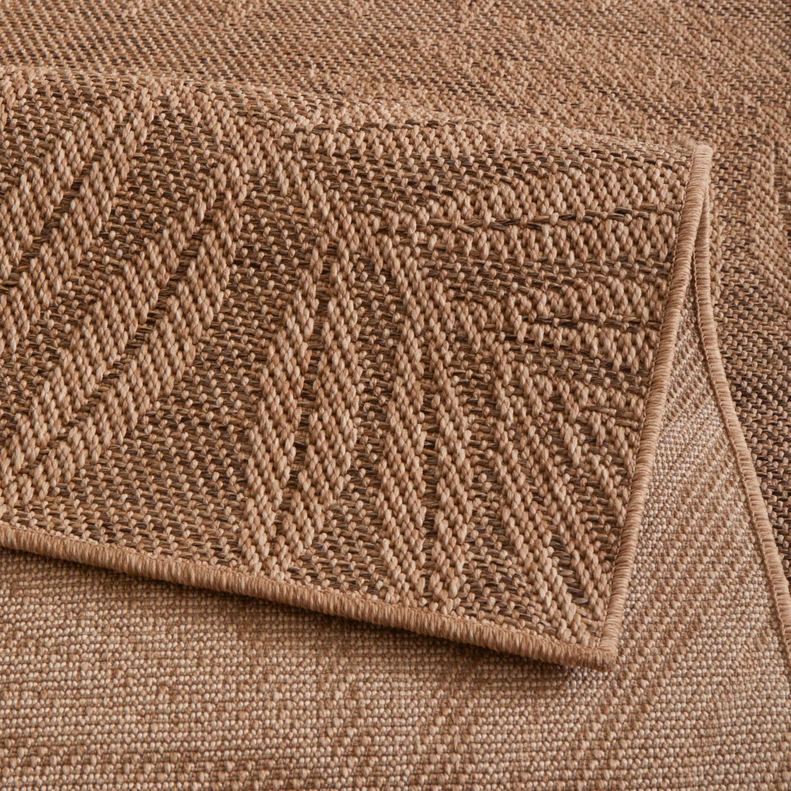 TaraCarpet Teppich TaraCarpet Borneo Palme Outdoor Teppich – Wetterfester Indoor & Outdoo, rechteckig, Höhe: 6 mm, Küche Wohnzimmer Terrasse Garten Balkon beige – Bild 5 von 5