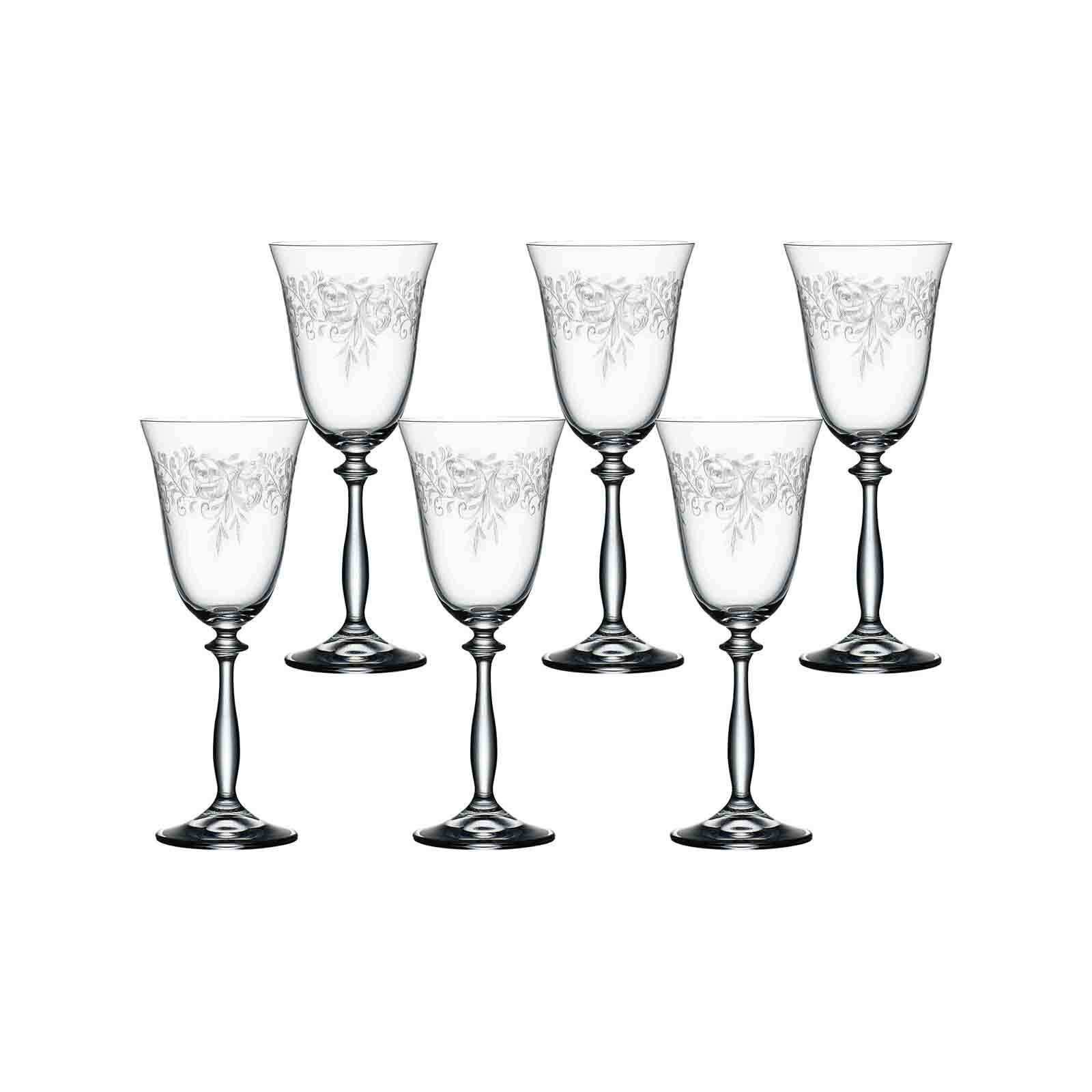 BOHEMIA SELECTION Weißweinglas »Romance Weißweingläser 250 ml 6er Set«, Glas