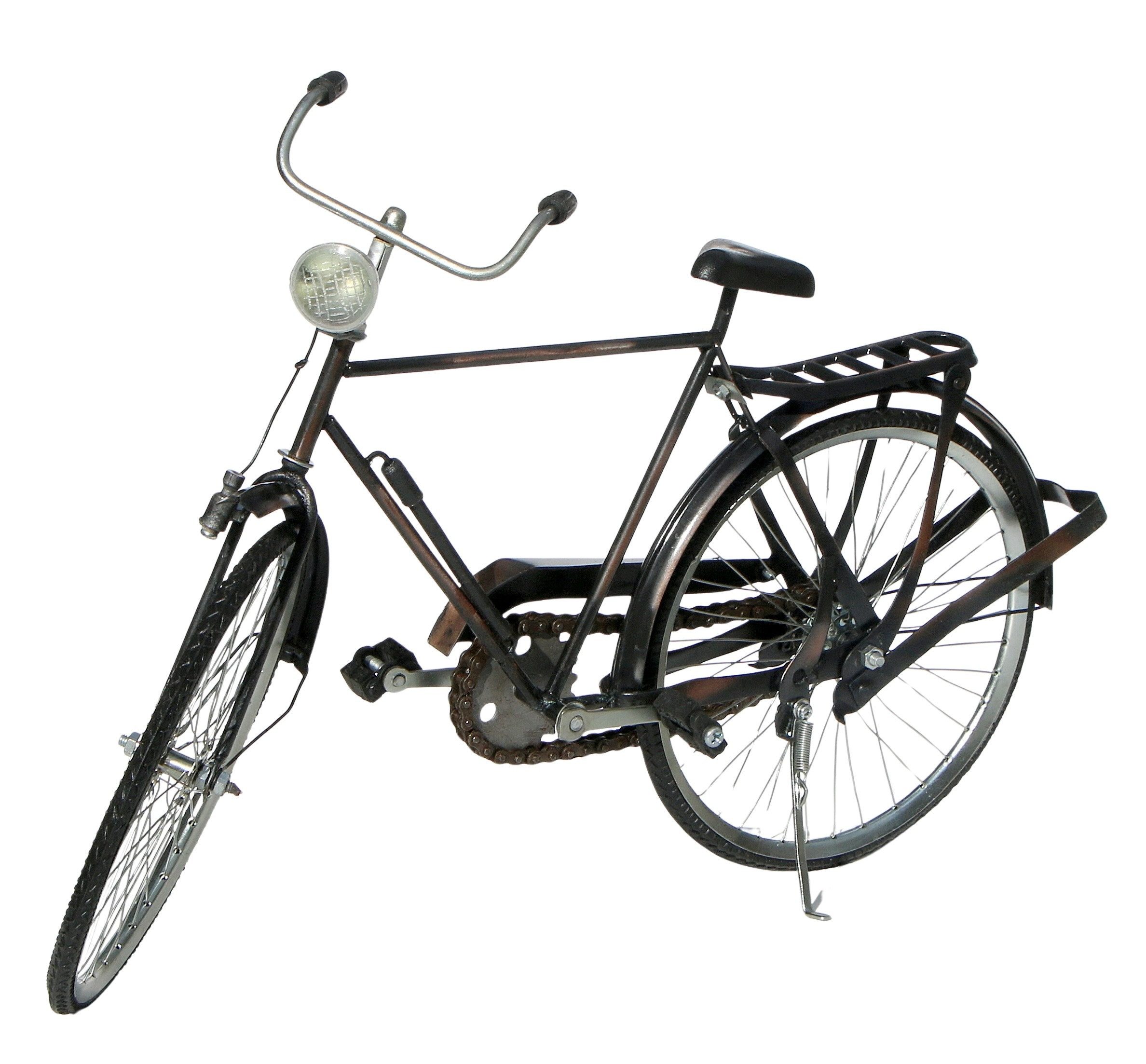Wogeka Dekofigur Miniatur Modell Herrenrad Fahrrad Handarbeit aus Metall Dekoration