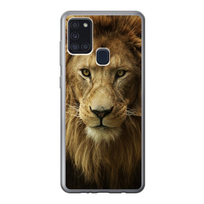 MuchoWow Handyhülle Afrikanischer Löwe Porträt Handyhülle Samsung Galaxy A21s Smartphone-Bumper Print Handy