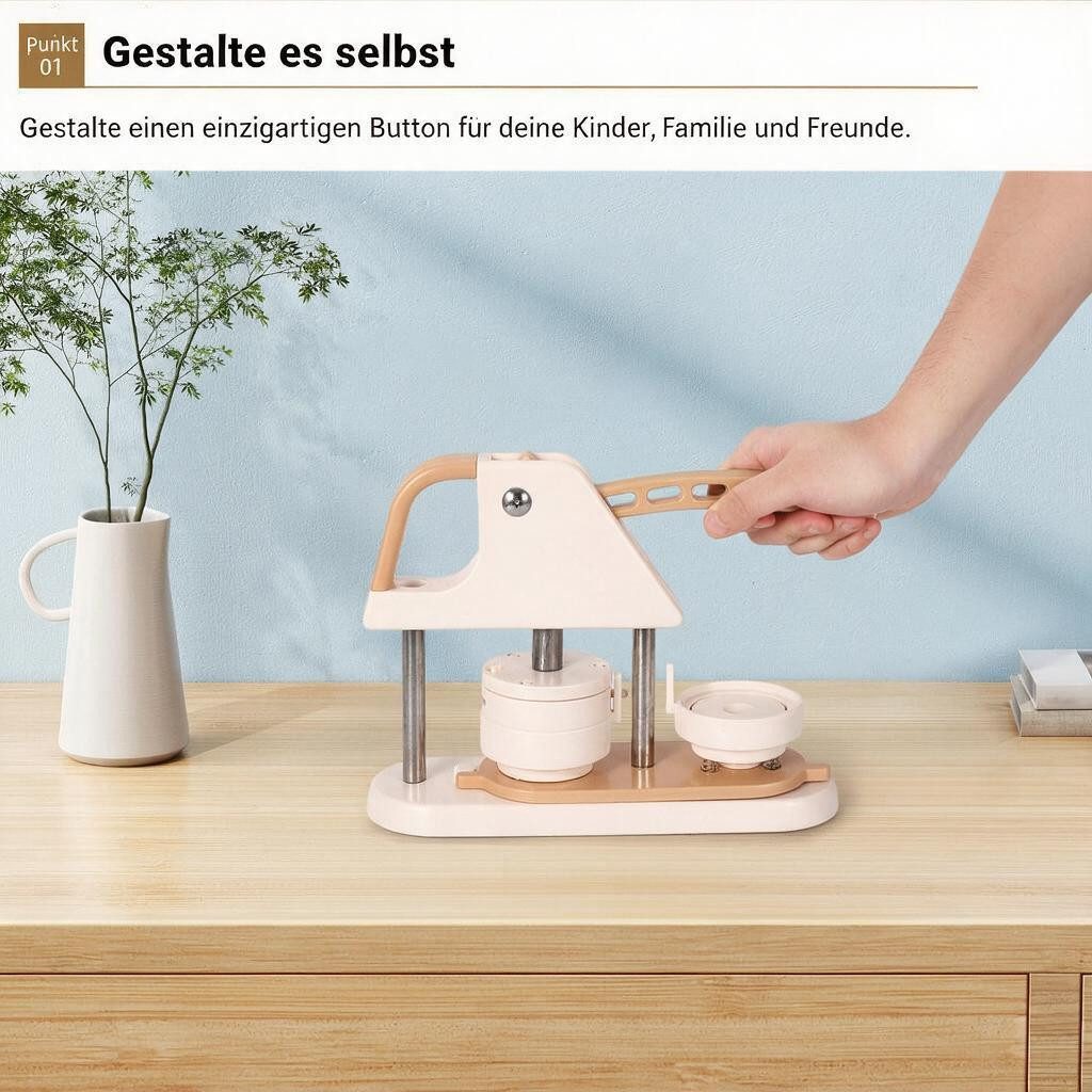 GarveeMore Kinder-Werkzeug-Set Button Buttonmaschine mit 100 Teilen – Teilen 58mm