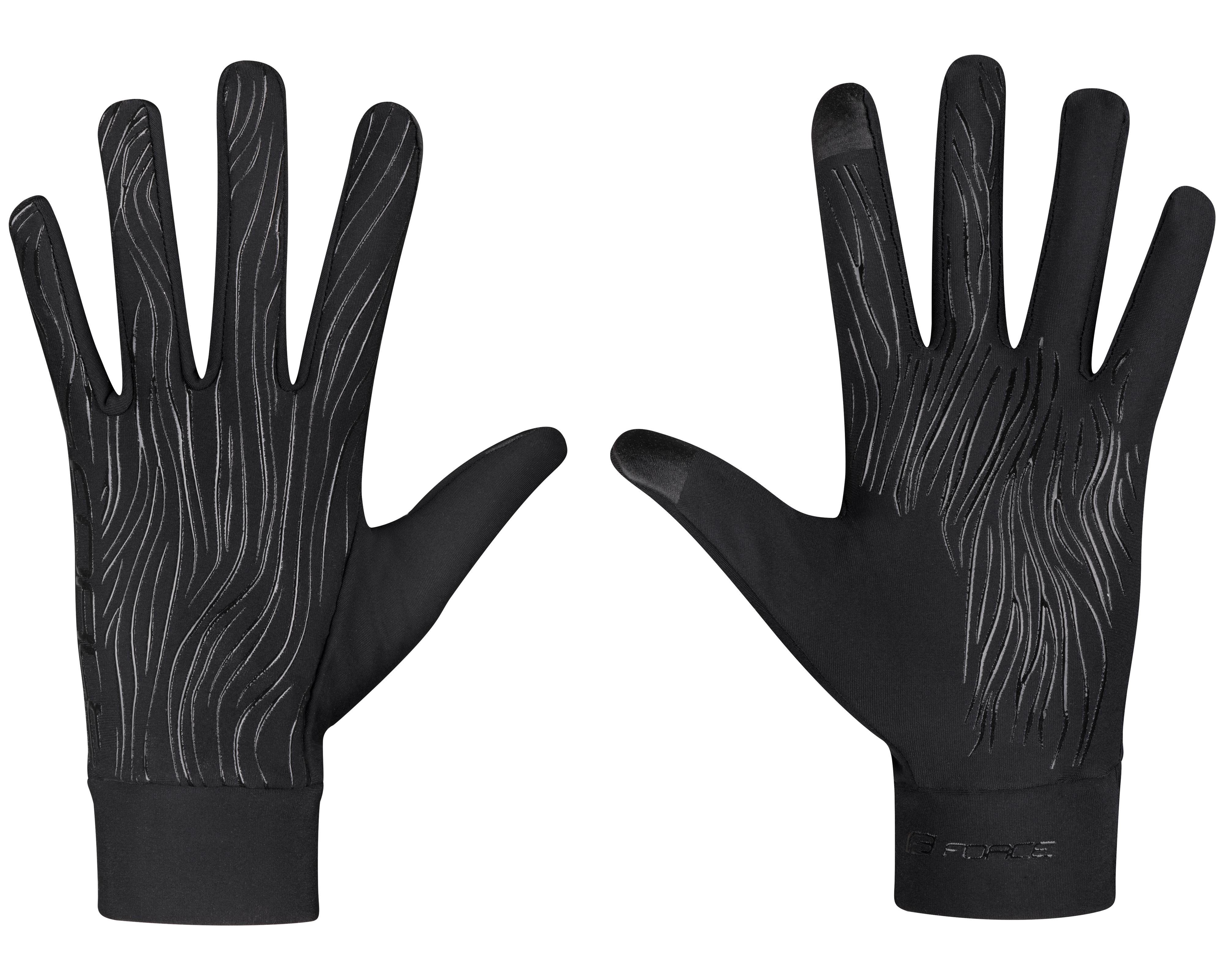 FORCE Fahrradhandschuhe Handschuhe FORCE TIGER schwarz +10 °C und +15 °C