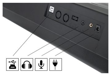 FunKey Home Keyboard 61 Edition Touch (Touch Response, 300 Sounds, MP3-/USB-Port), (Schüler-Set, 4 tlg., Inkl. Keyboardschule), mit Begleitautomatik und intelligente Lernfunktion
