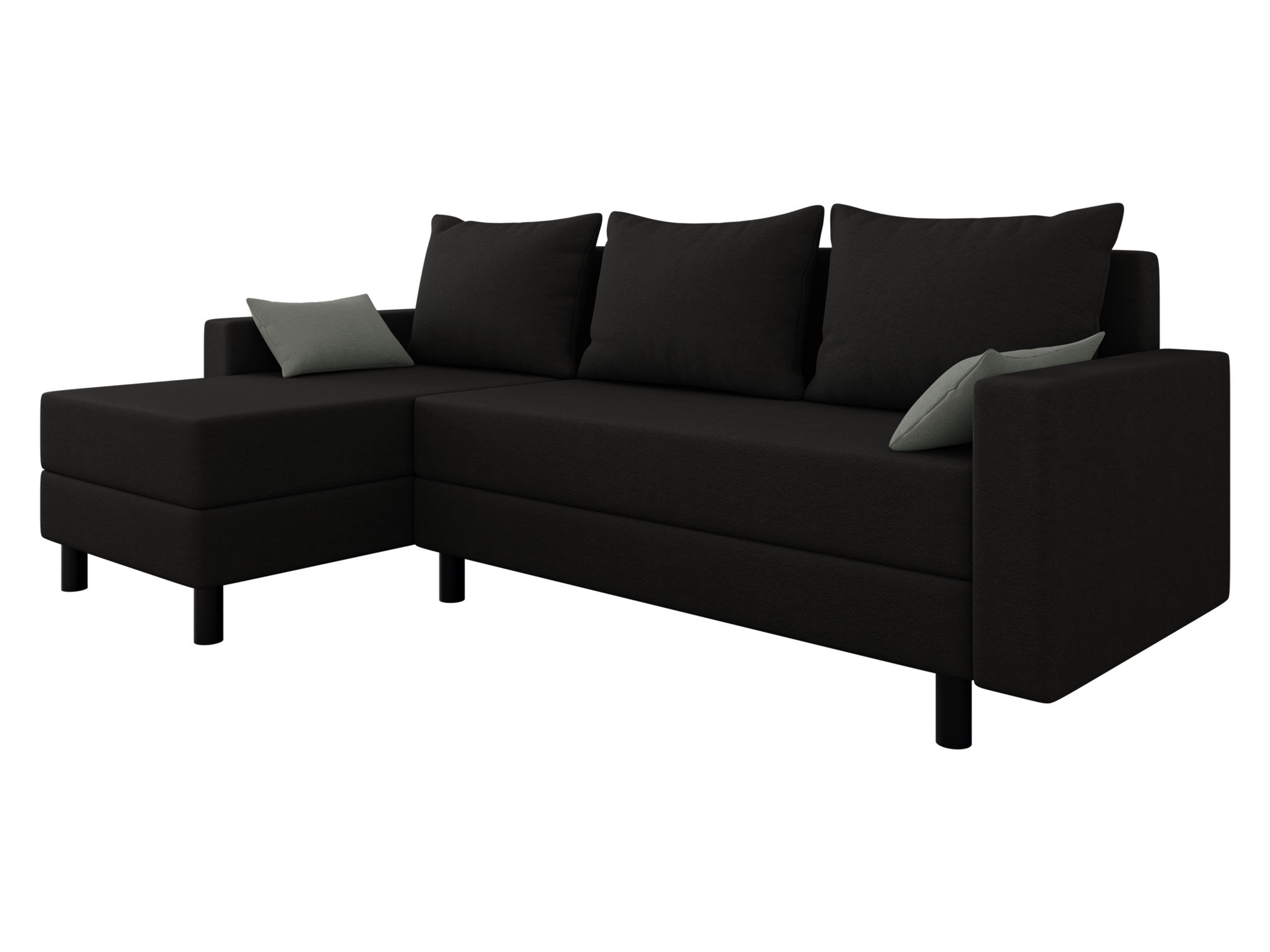 MIRJAN24 Ecksofa Brick, mit Schlaffunktion und Bettkasten, Ausziehbar L-Form, Freistehendes, Kissen Set