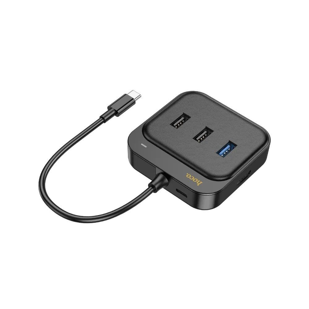 hoco. HUB-Adapter 6in1 Typ C für HDTV+RJ45+USB3.0+USB2.0*2+PD100W 0,2m HB37 Adapter