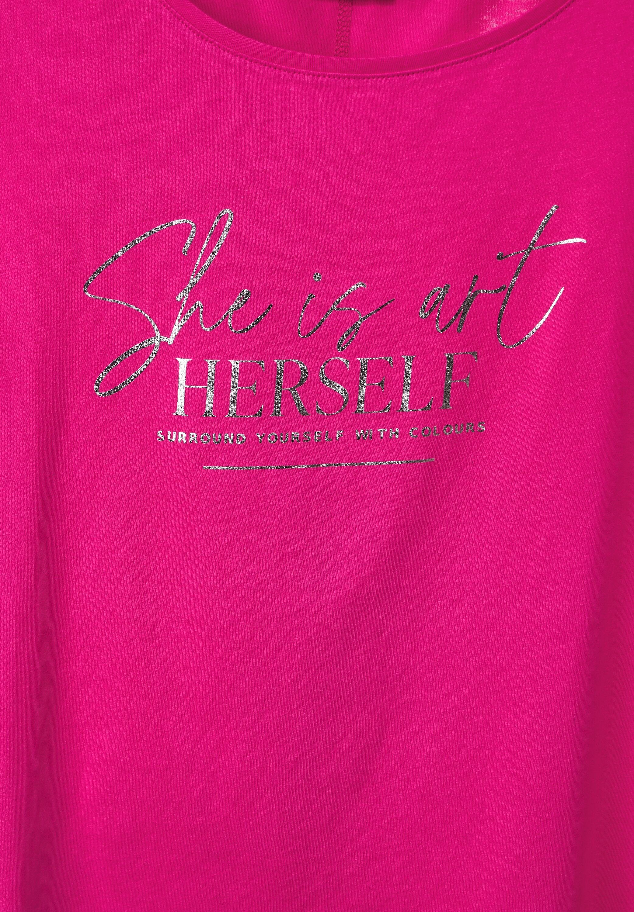 T-Shirt STREET Unifarbe in nu pink ONE