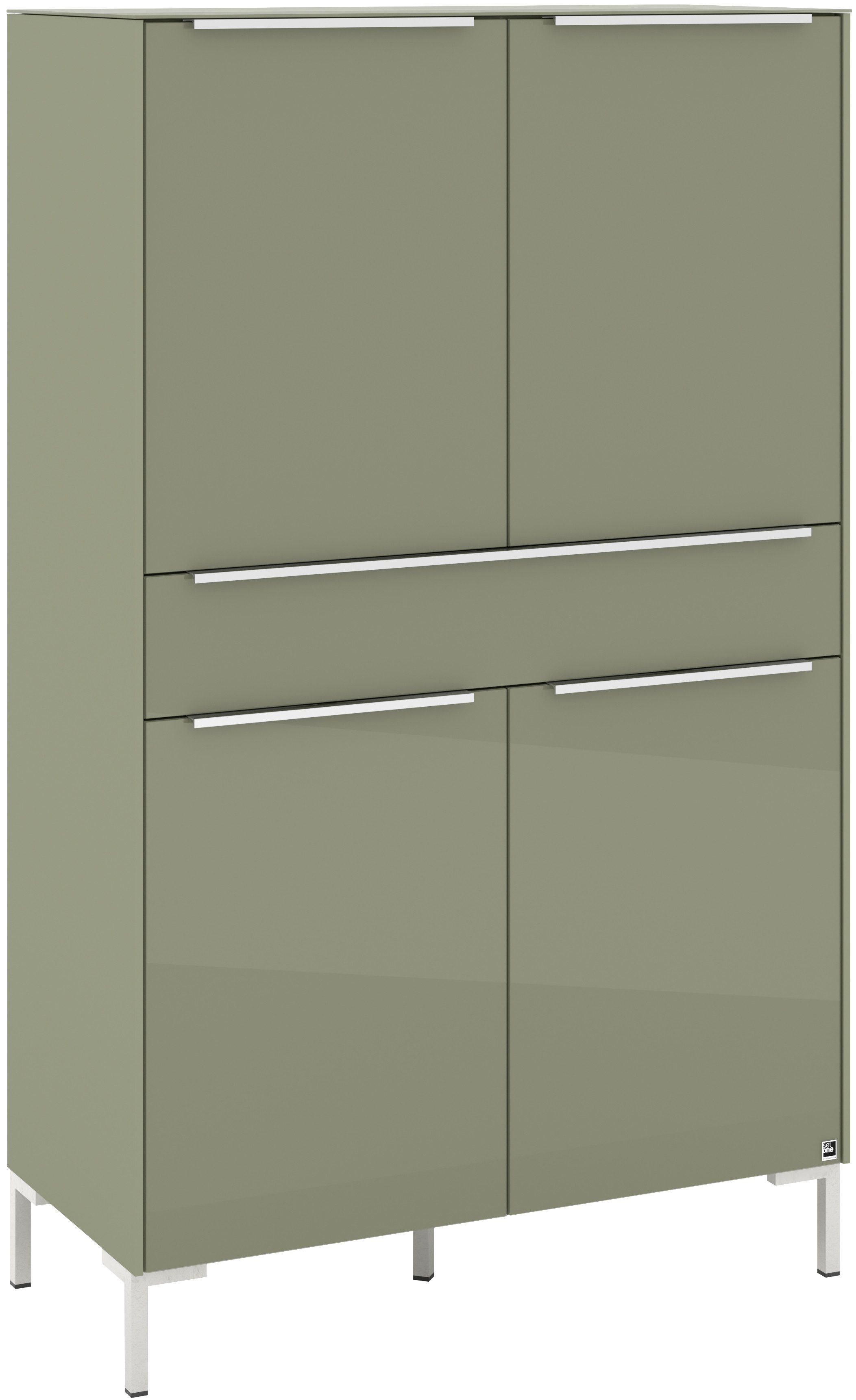 set one by Musterring Highboard Reno (1 St), Mit Winkelfuß in diversen Farben, 154 cm Höhe & Farbauswahl