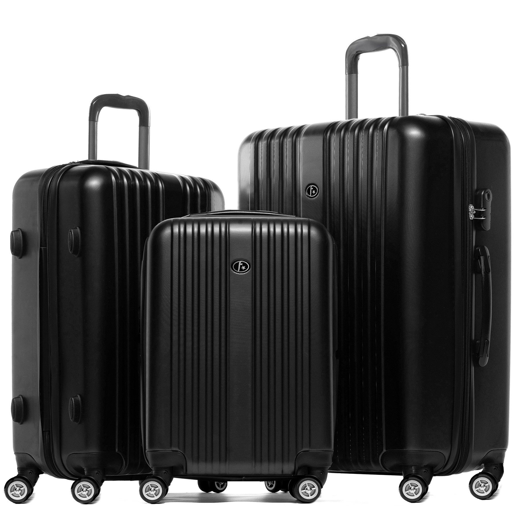 FERGÉ Kofferset Hartschale 3 teilig Koffer Set erweiterbar TOULOUSE, 4 Rollen, (3er Kofferset stabil und leicht mit Zahlenschloß, 3 tlg., Hartschalen-Trolley Set 3 Größen Handgepäck Koffer M XL), Trolley 3er Koffer Set, Reisekoffer 4 Rollen, Premium Rollkoffer