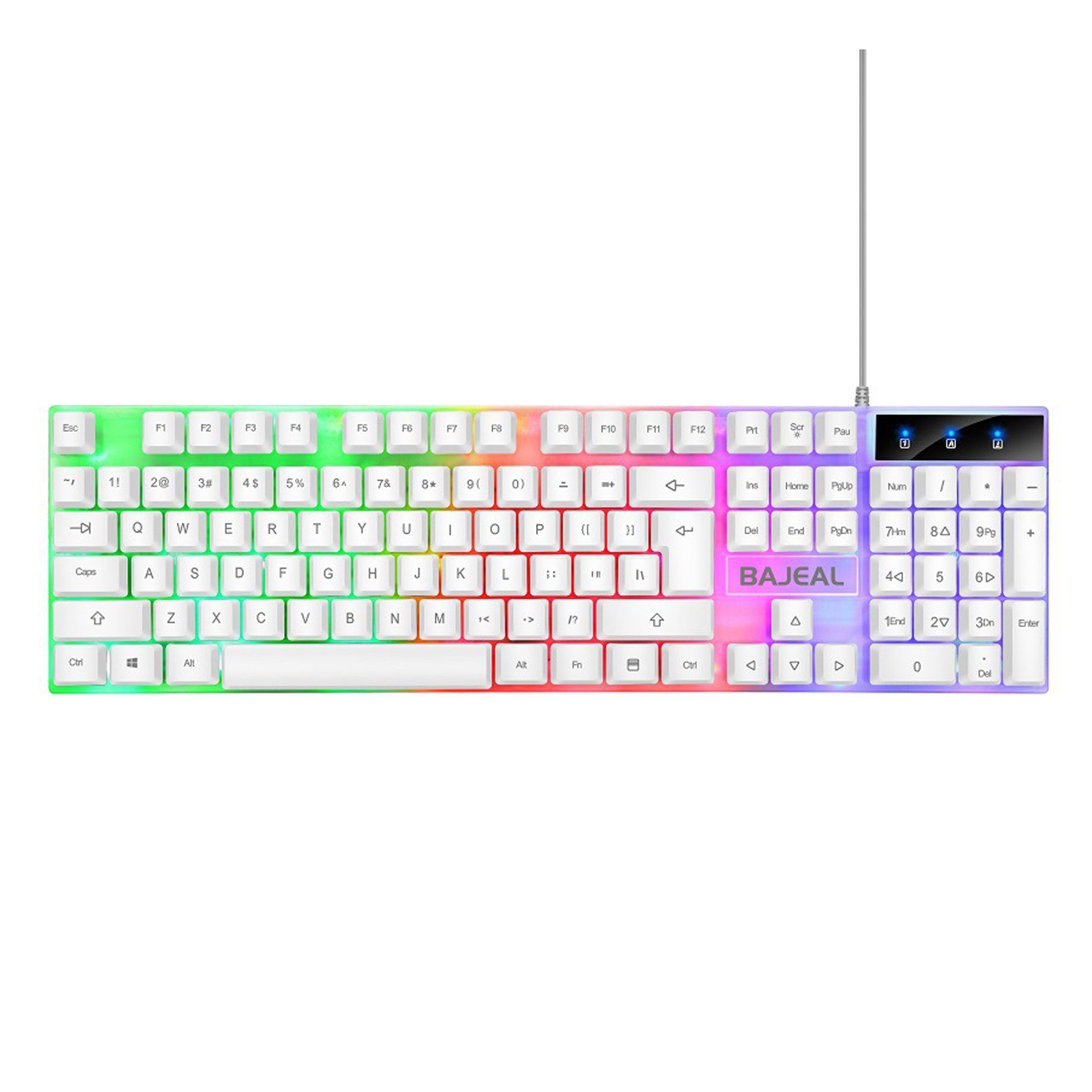 KINSI Gaming Tastatur,RGB Beleuchtung,104 Tasten,USB Kabelgebunden Gaming-Tastatur (für PC & Laptop)