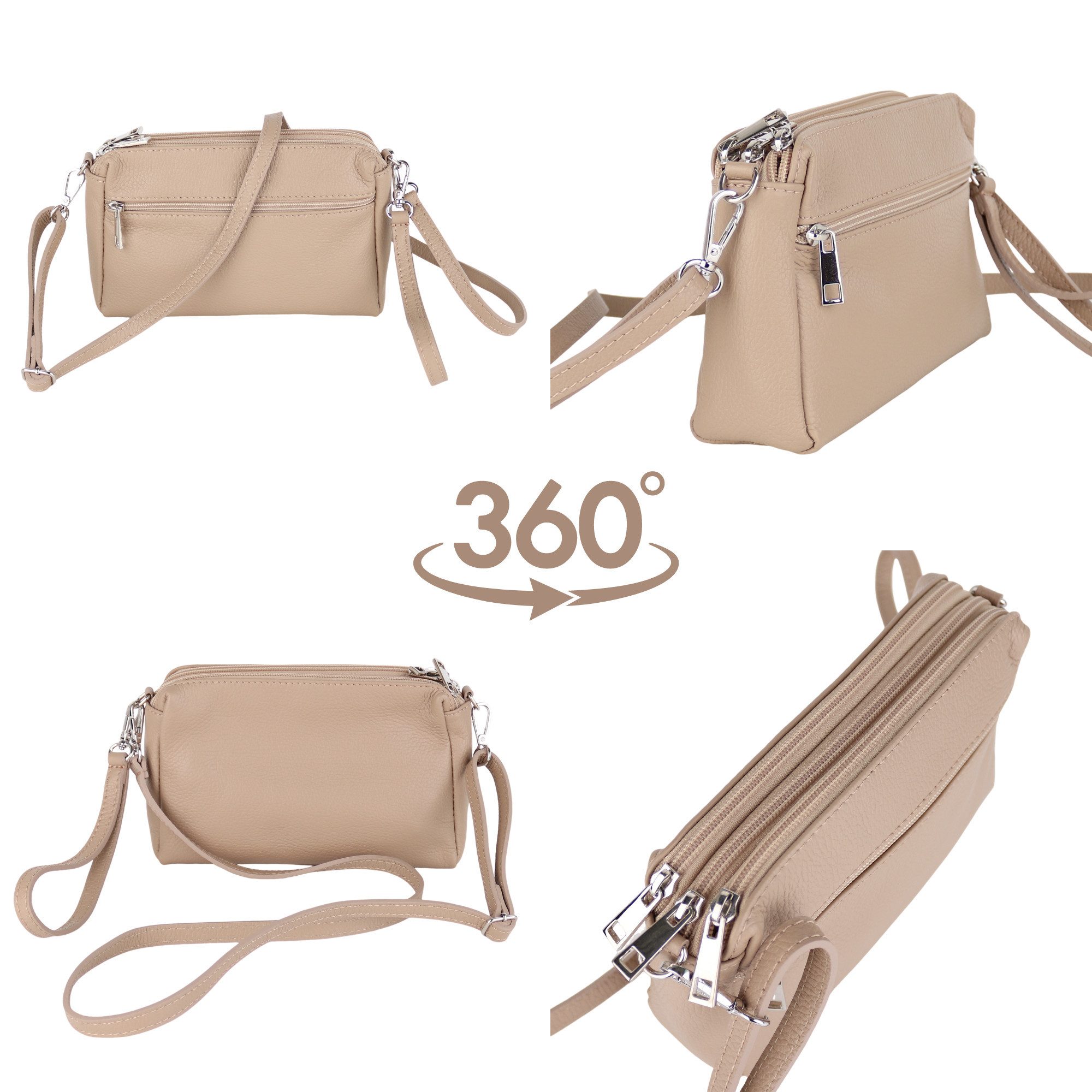 MIRROSI Umhängetasche Damen Crossbody Bag, aus Echtleder,Made in Italy (ver günstig online kaufen