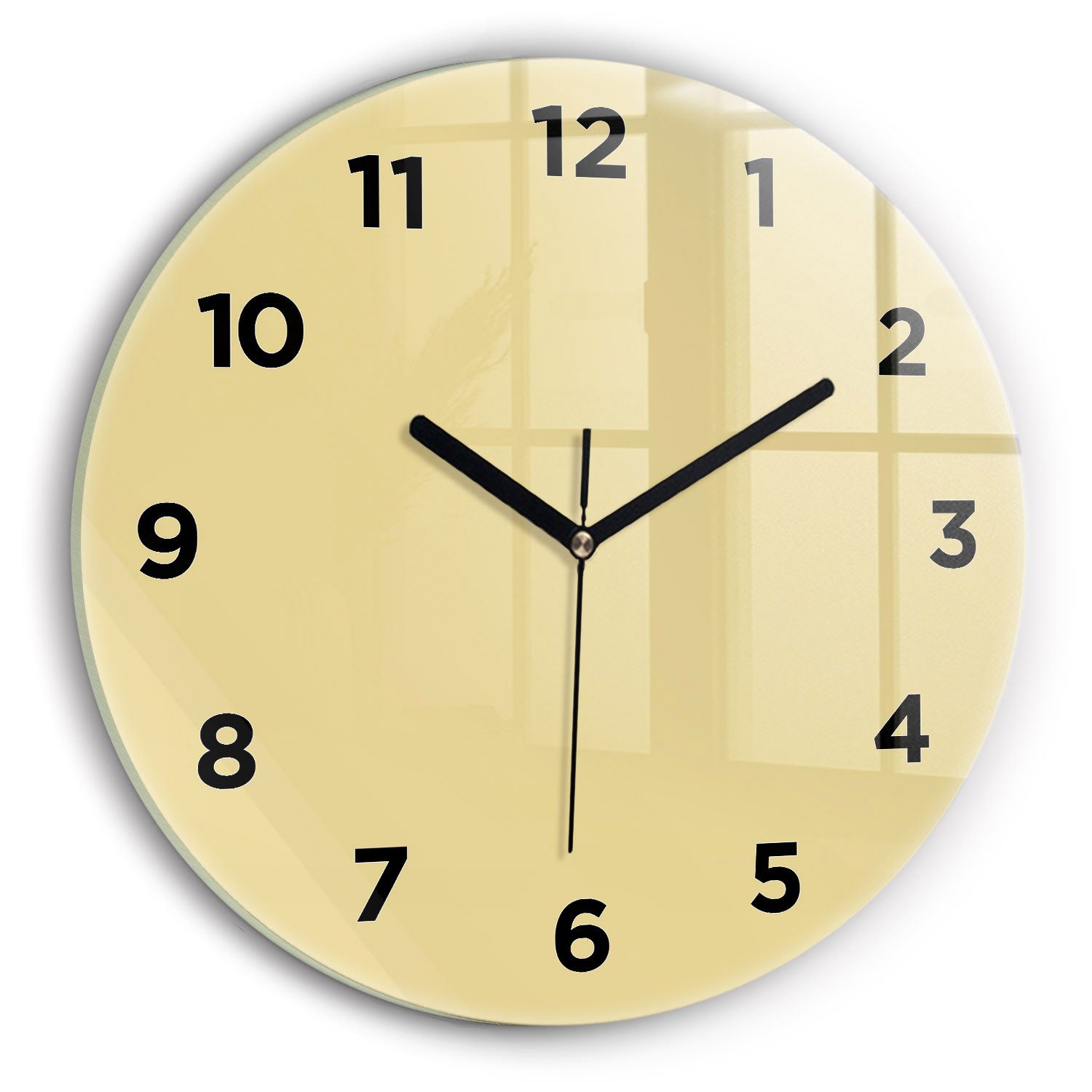 Tulup Wanduhr Glasrunde Uhr Moderne Glaswanduhr günstig online kaufen