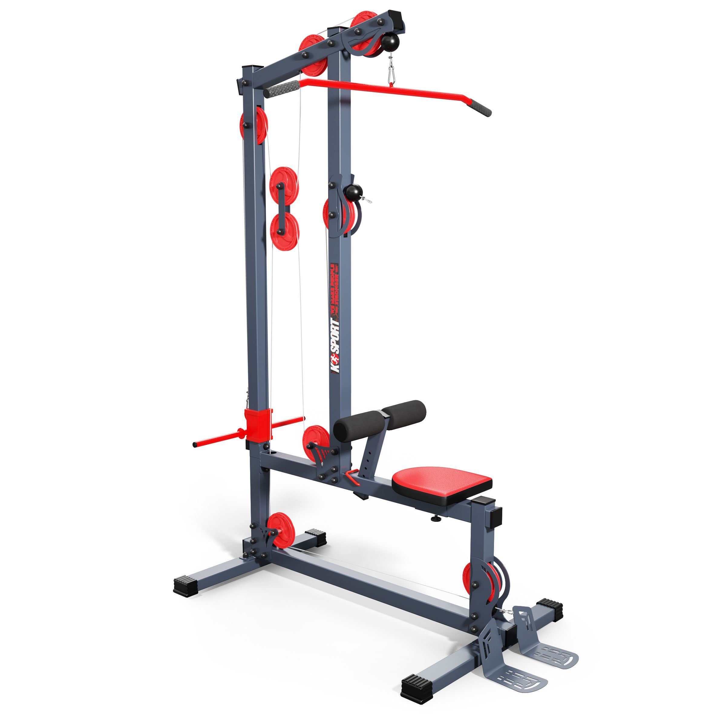 Kraftstation 3-fach Latzug-Station bis 150kg I oberer und unterem Kabelzug