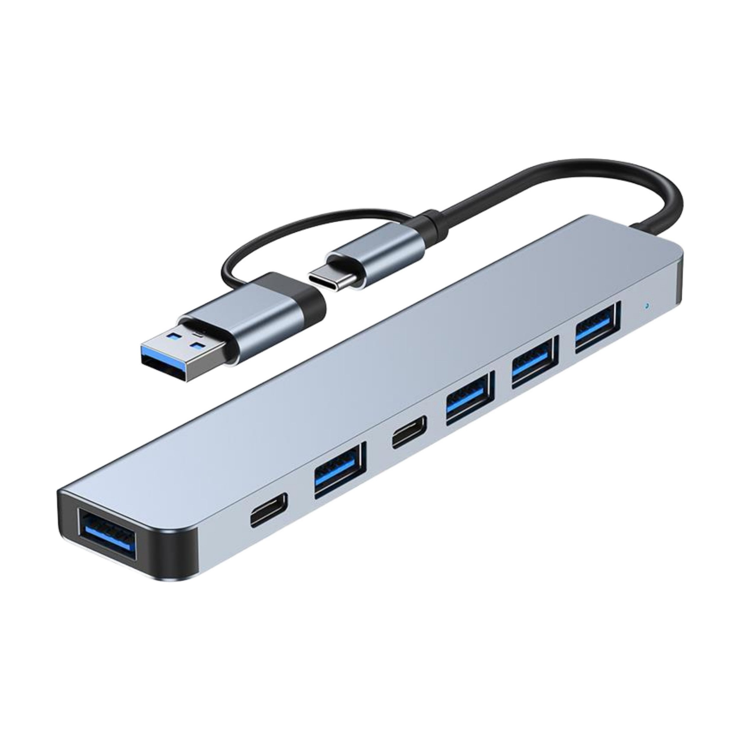 Charge Laptop-Dockingstation USB USB-C Hub 7 in 1 Adapter mit USB-C & USB 3.0 USB-Port, Universell kompatibel mit macOS, Windows, Linux