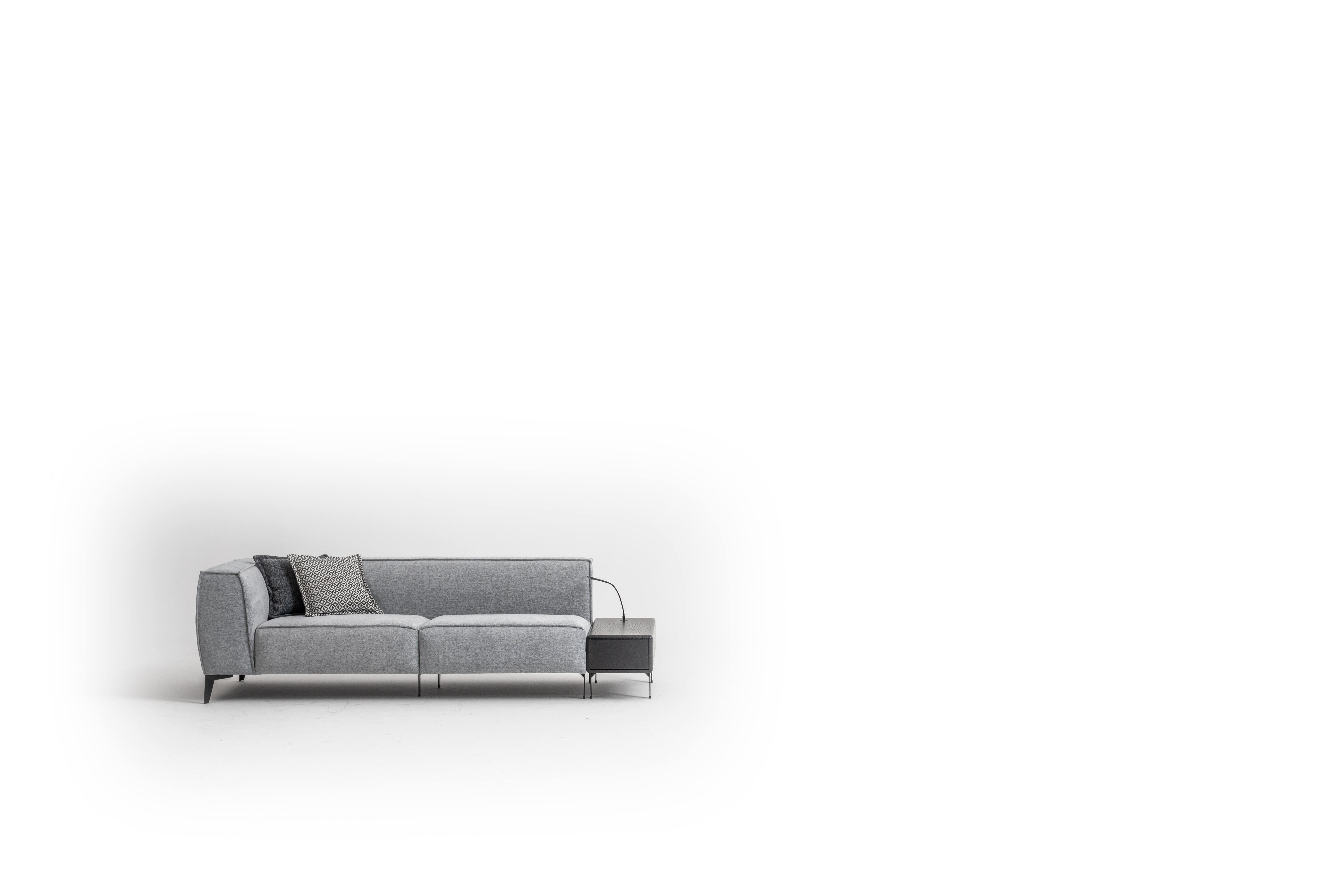 JVmoebel 3-Sitzer Grau 3 Sitzer Sofa Couch Modern Stil Polstersofa Luxus Textil, Made in Europe