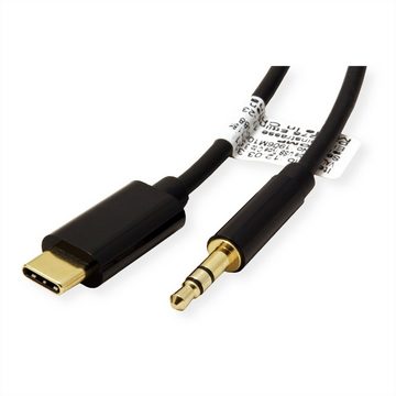 ROLINE Adapter Kabel USB Typ C - 3,5mm Audio, ST/ST Computer-Adapter USB Typ C (USB-C) Männlich (Stecker) zu Klinke 3,5 mm, 3-polig Stereo (Mini-Klinke) Männlich (Stecker), 180.0 cm